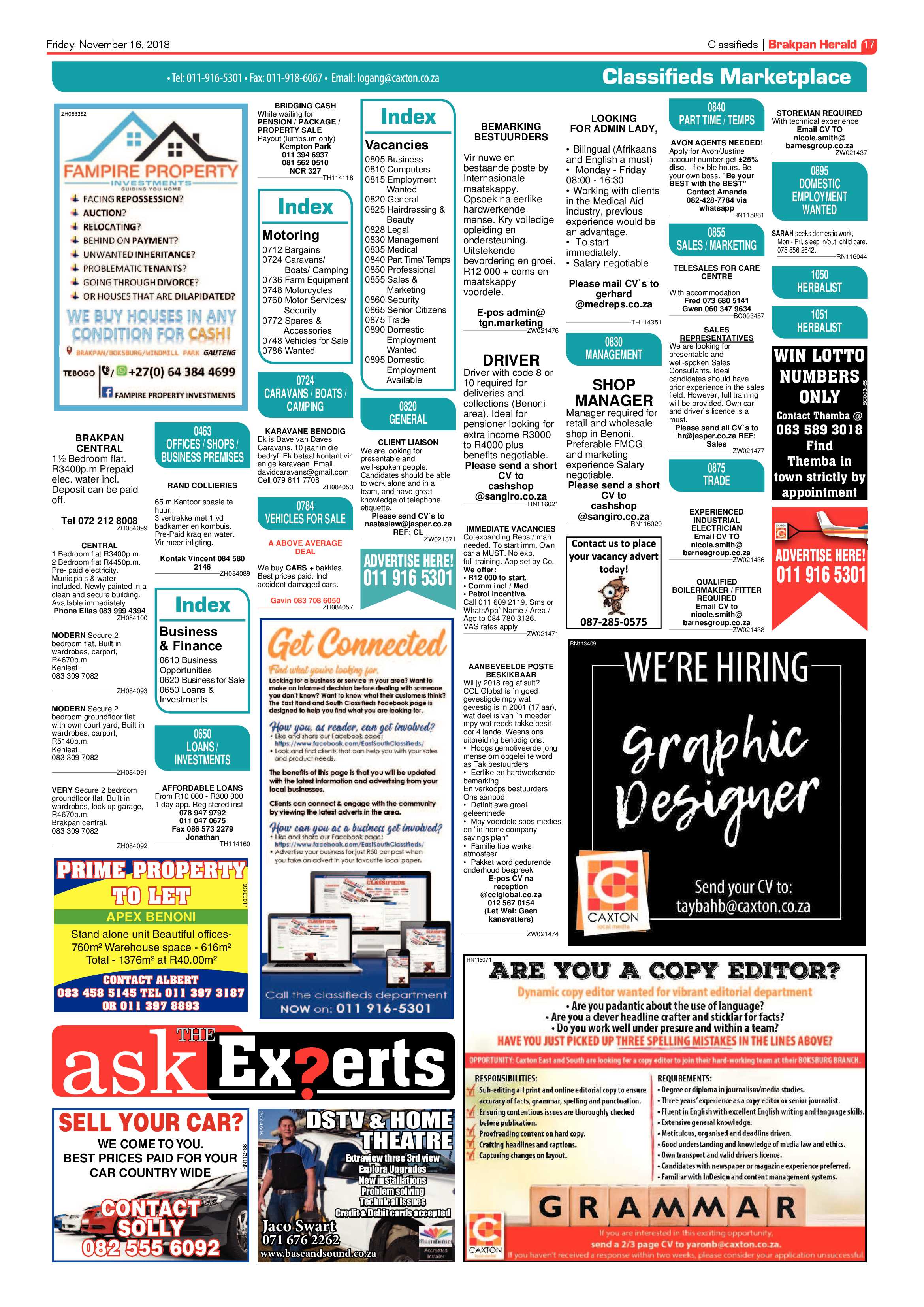 Brakpan Herald 16 November 2018 page 17