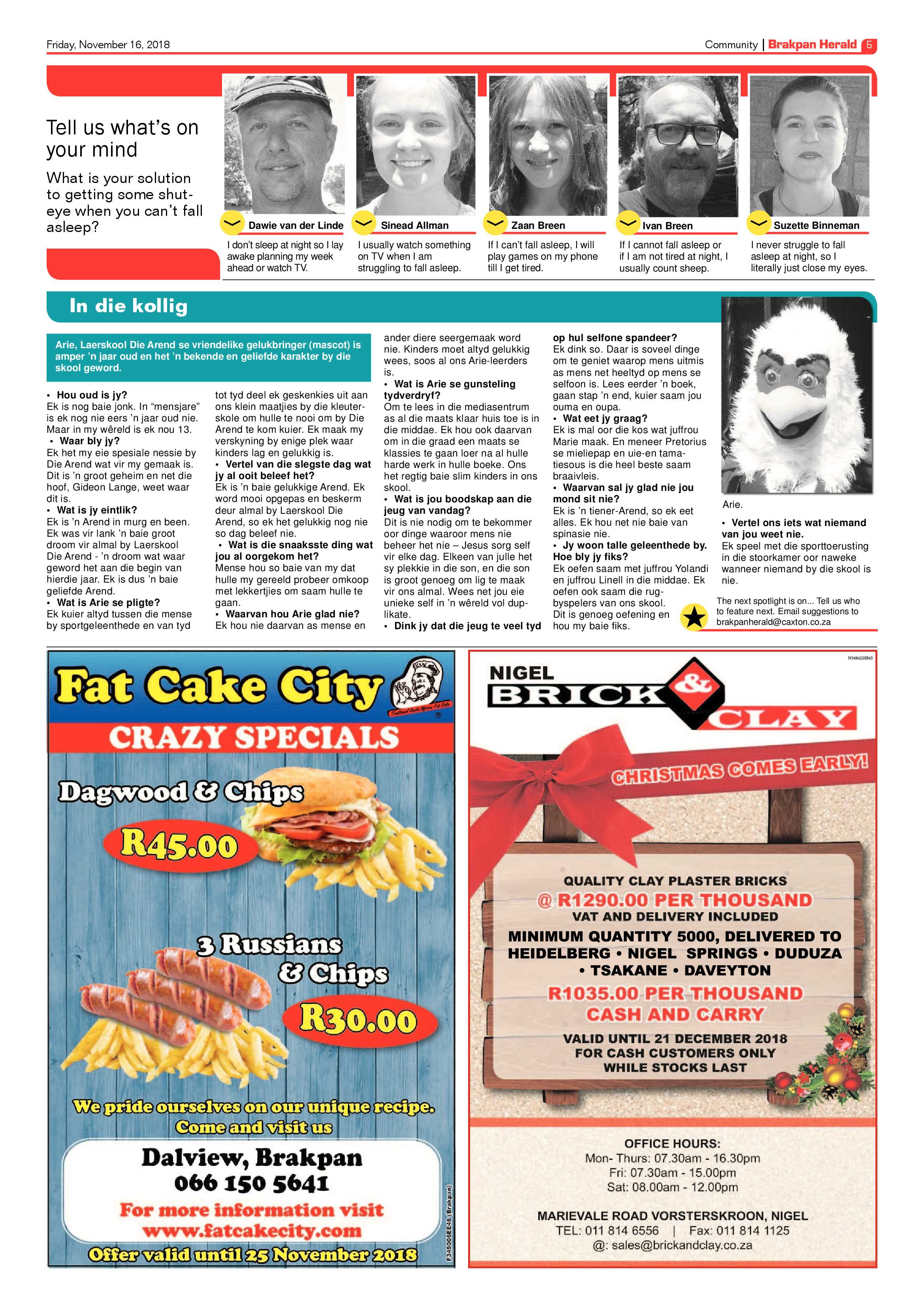 Brakpan Herald 16 November 2018 page 5