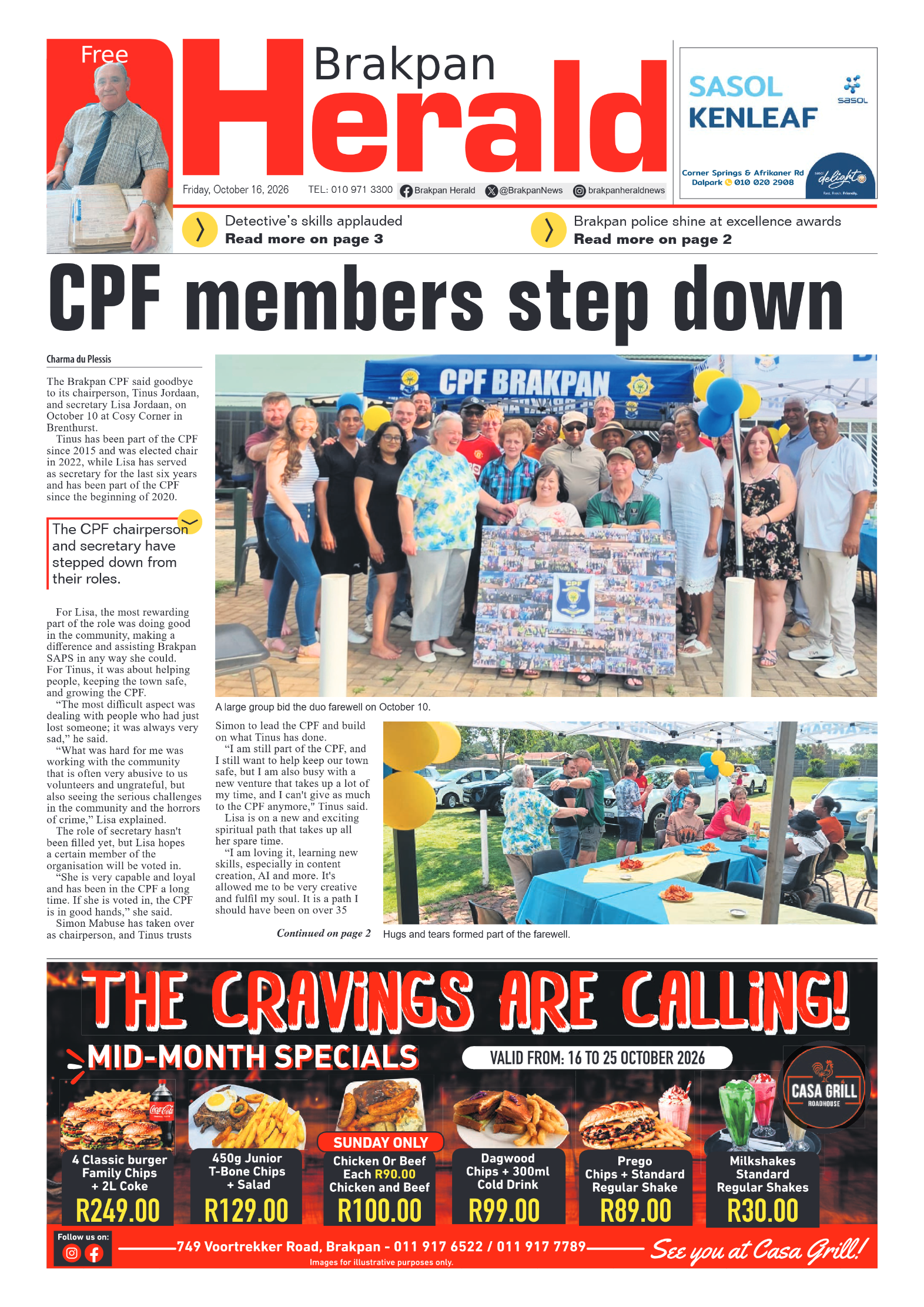 Brakpan Herald 16 October 2026 page 1