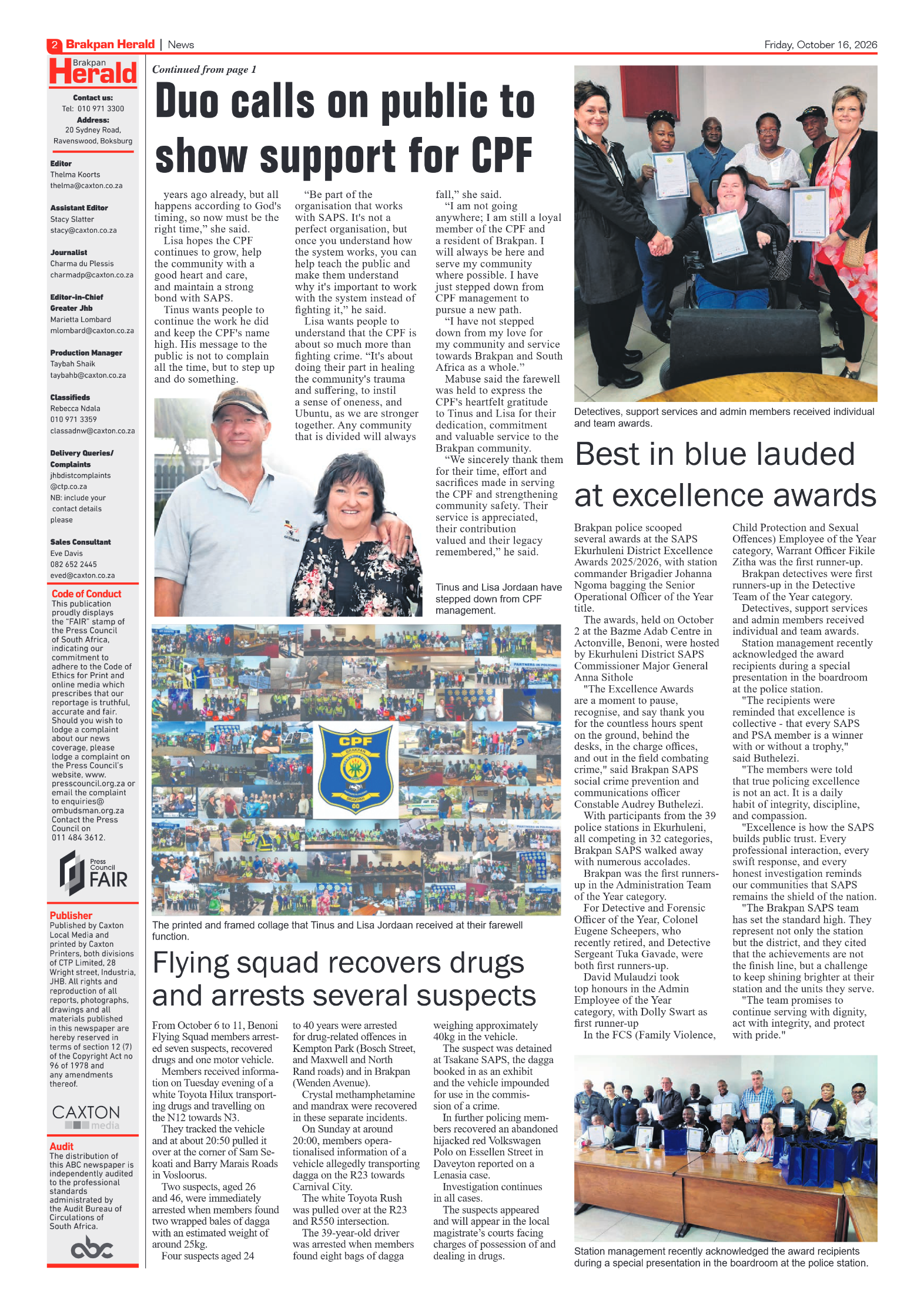 Brakpan Herald 16 October 2026 page 2