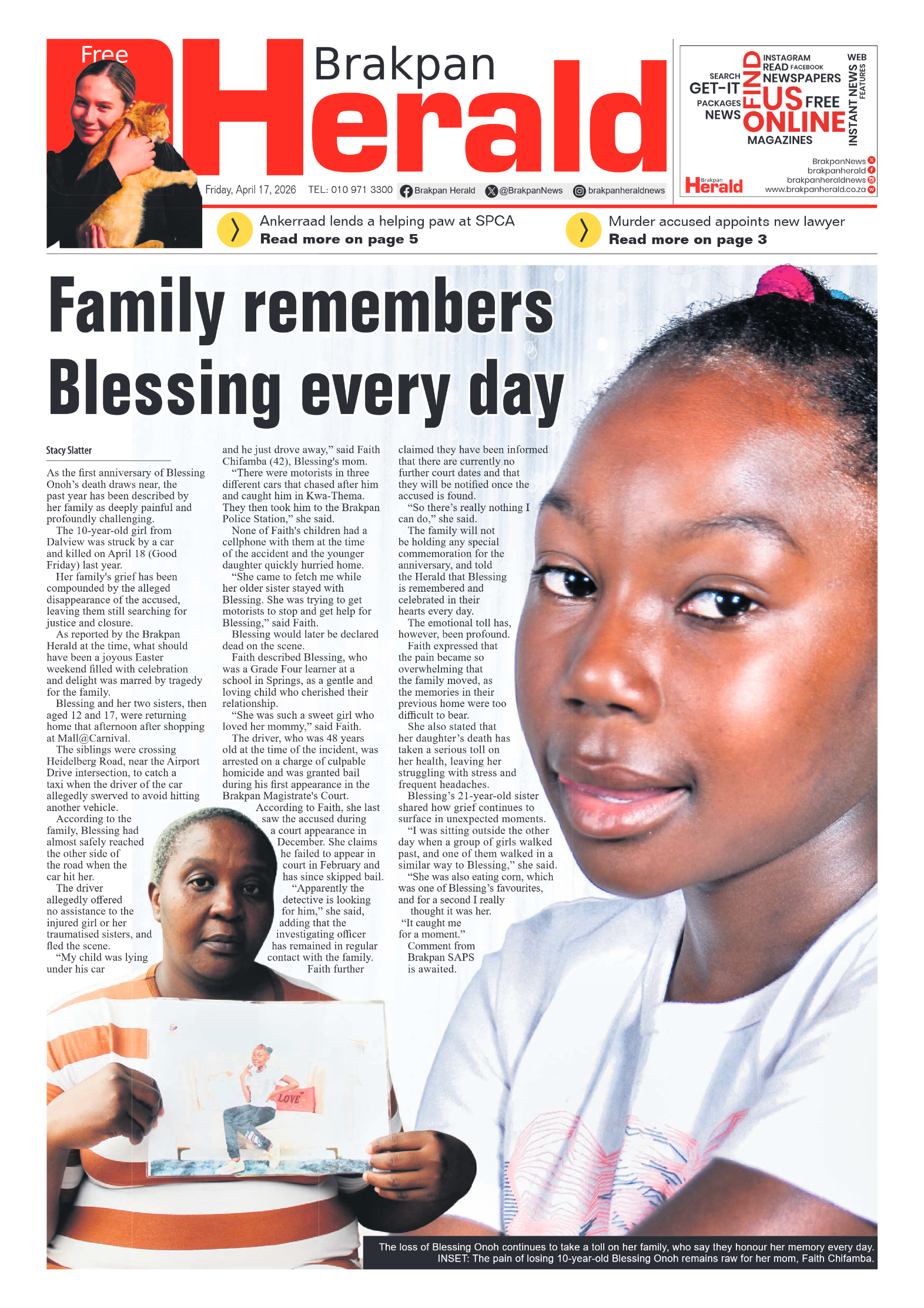 Brakpan Herald 17 April 2026 page 1
