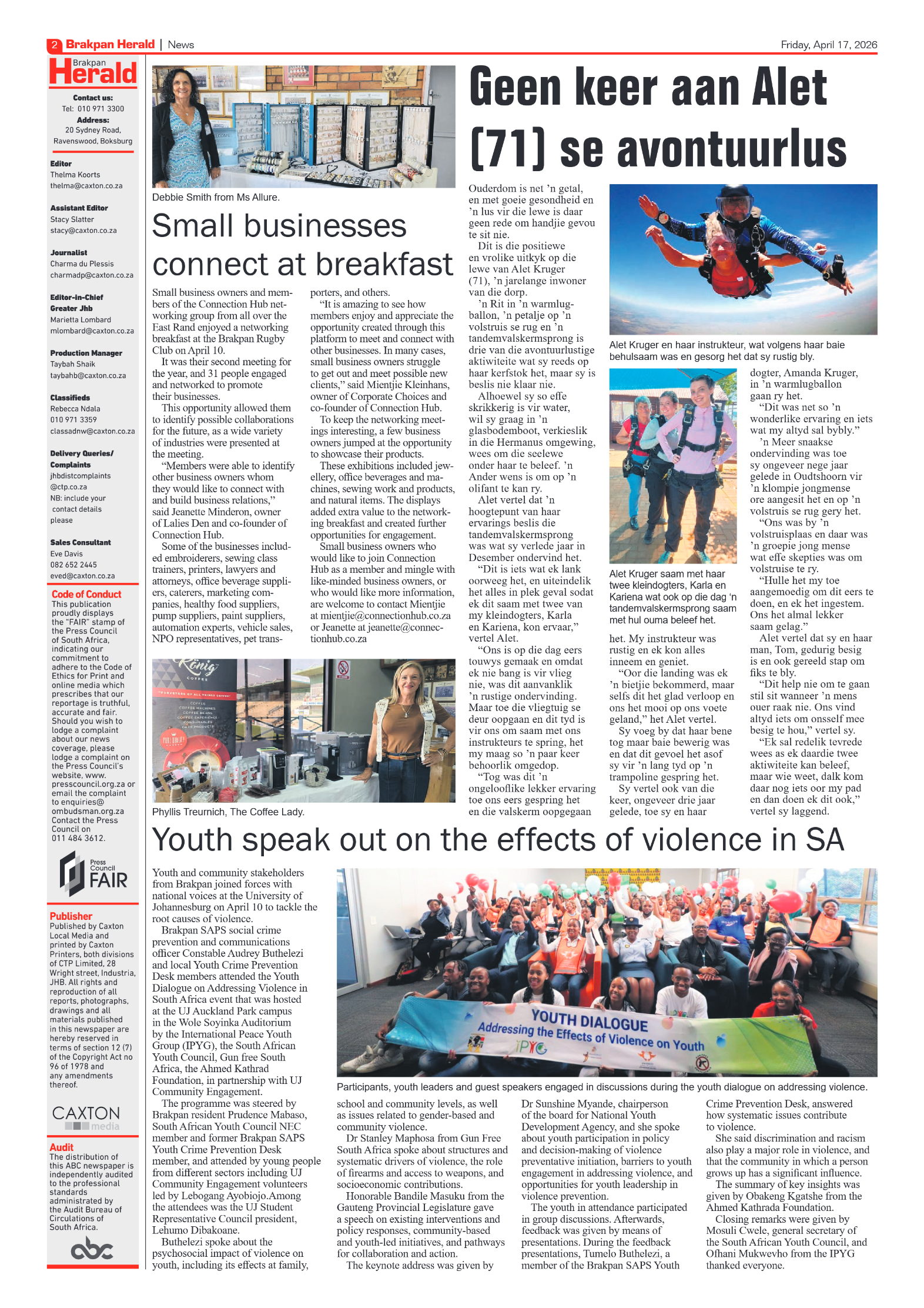 Brakpan Herald 17 April 2026 page 2