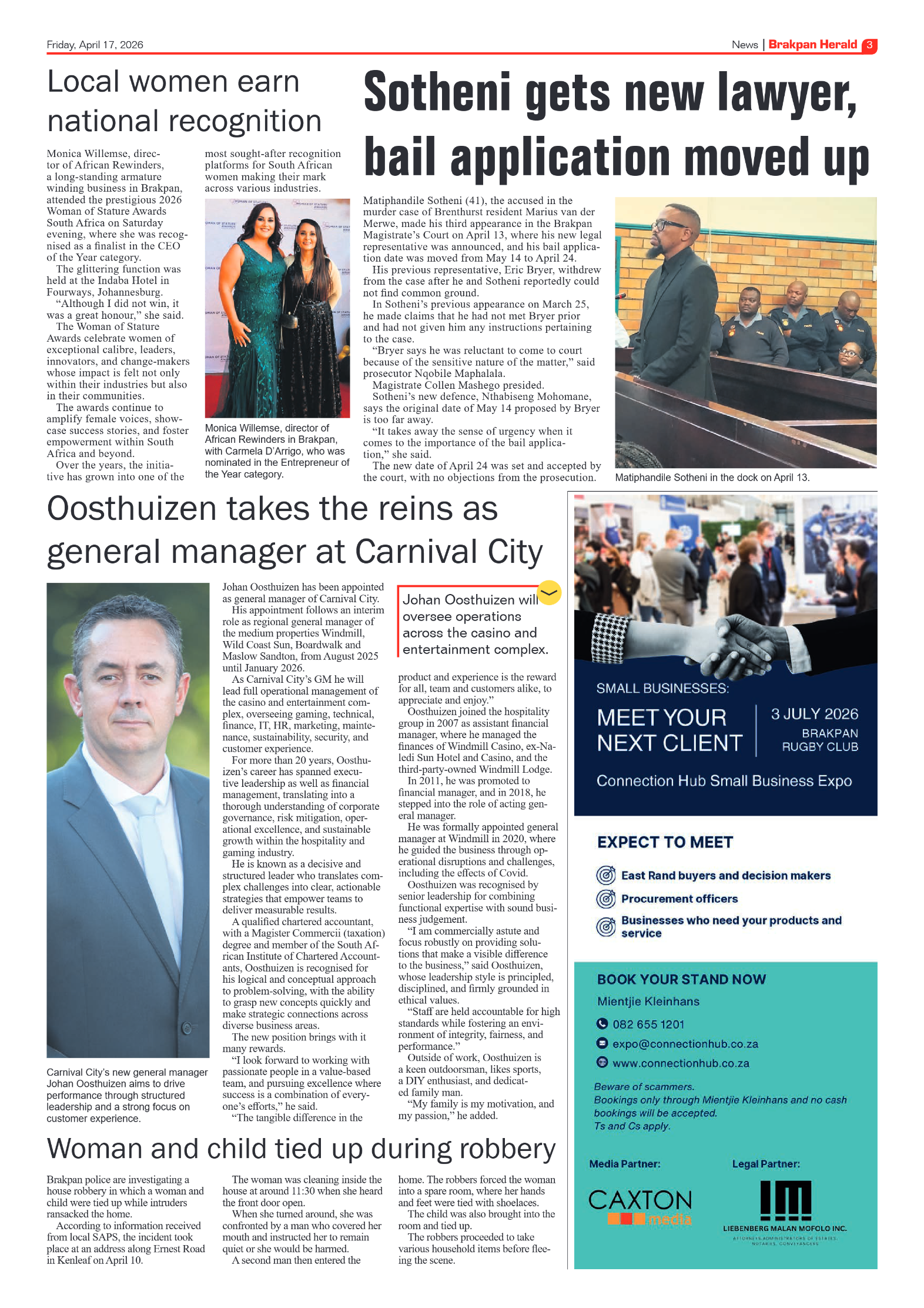 Brakpan Herald 17 April 2026 page 3