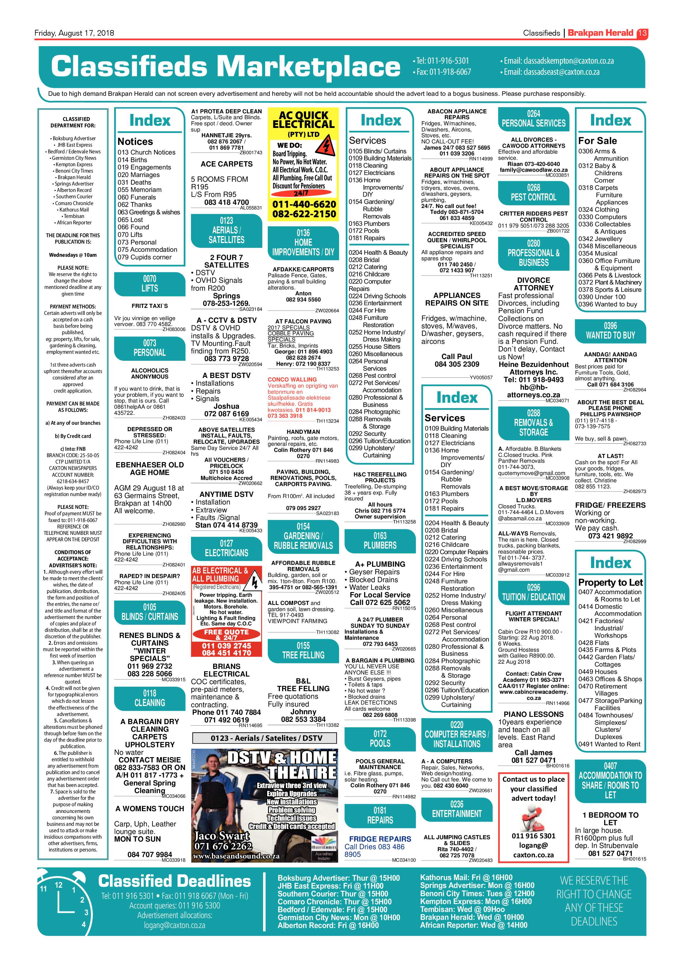 Brakpan Herald 17 August 2018 page 13