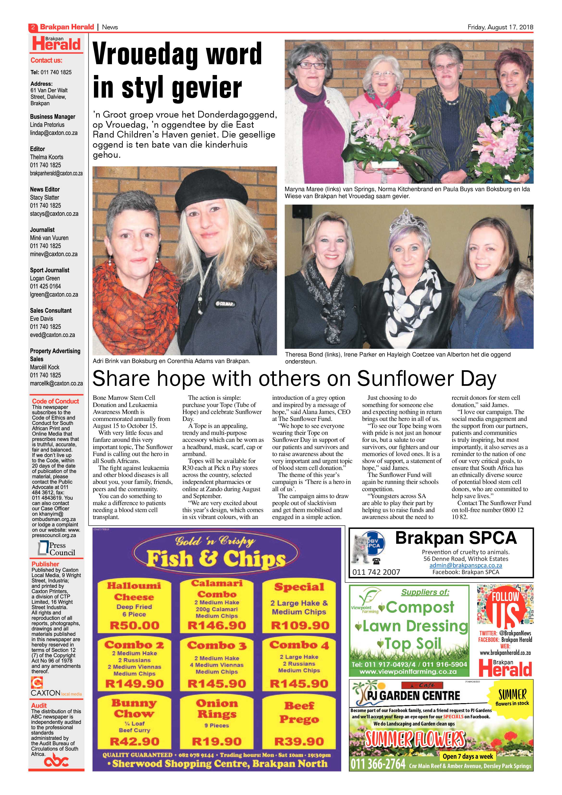 Brakpan Herald 17 August 2018 page 2