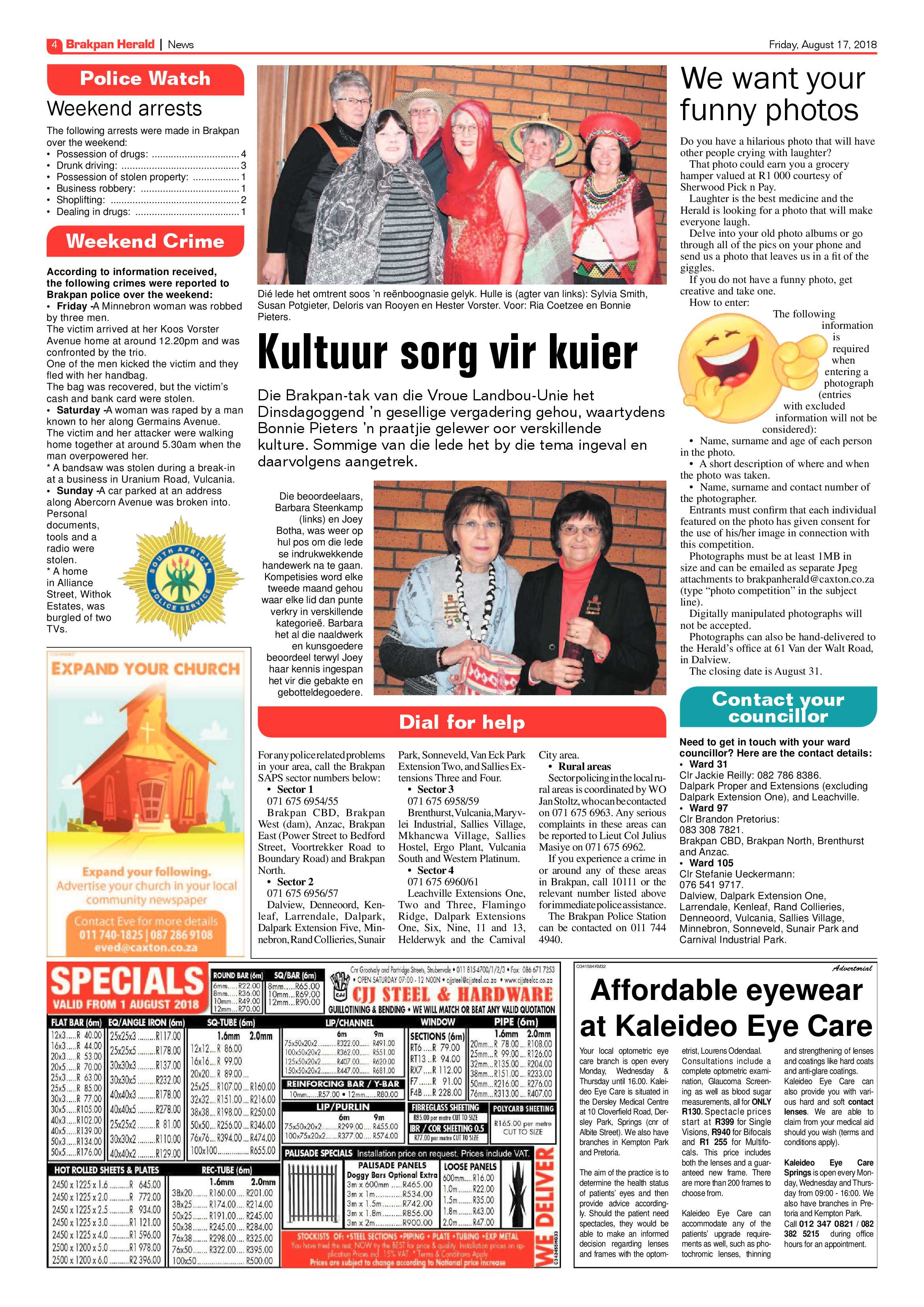Brakpan Herald 17 August 2018 page 4
