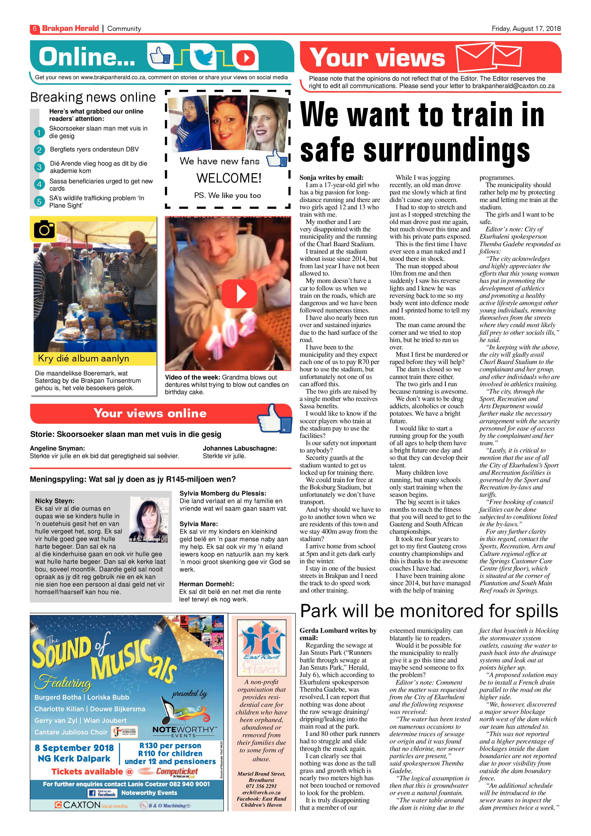 Brakpan Herald 17 August 2018 page 6