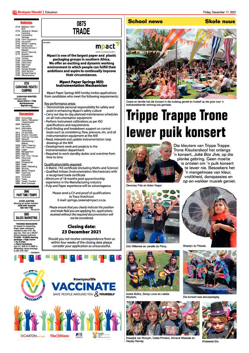 Brakpan Herald 17 December 2021 page 14