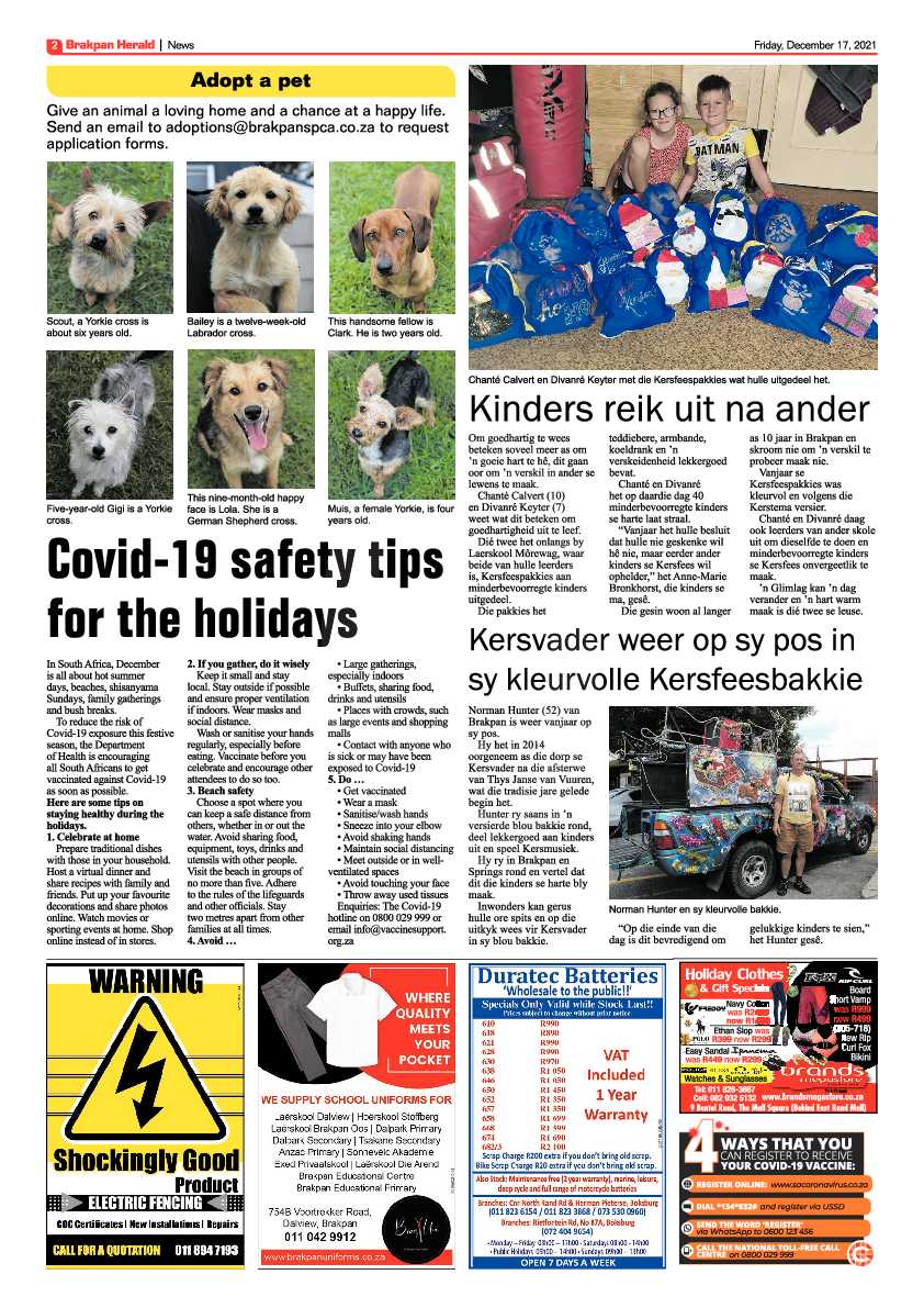 Brakpan Herald 17 December 2021 page 2