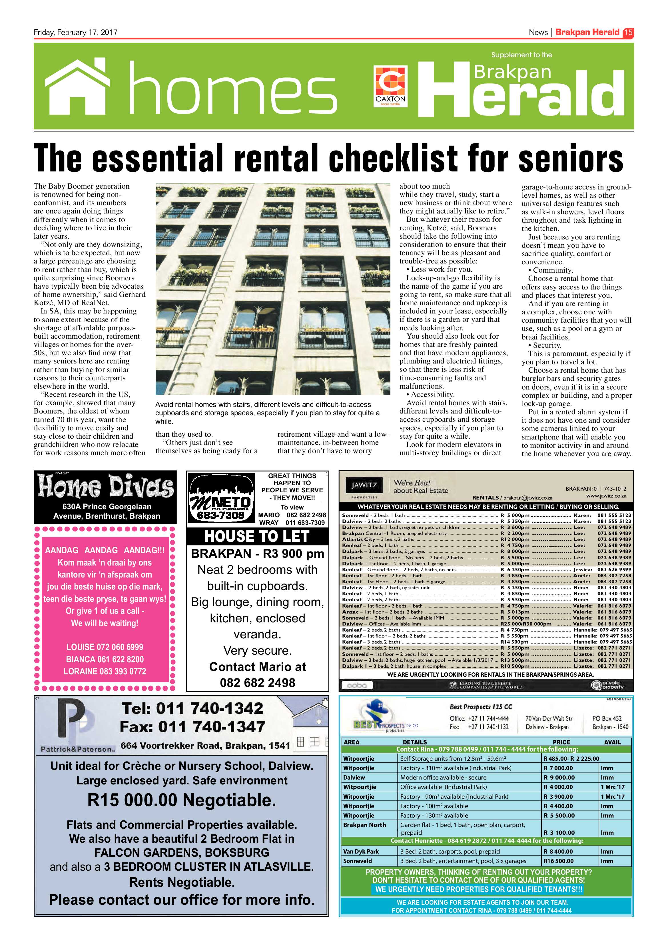 Brakpan Herald 17 February 2017 page 15