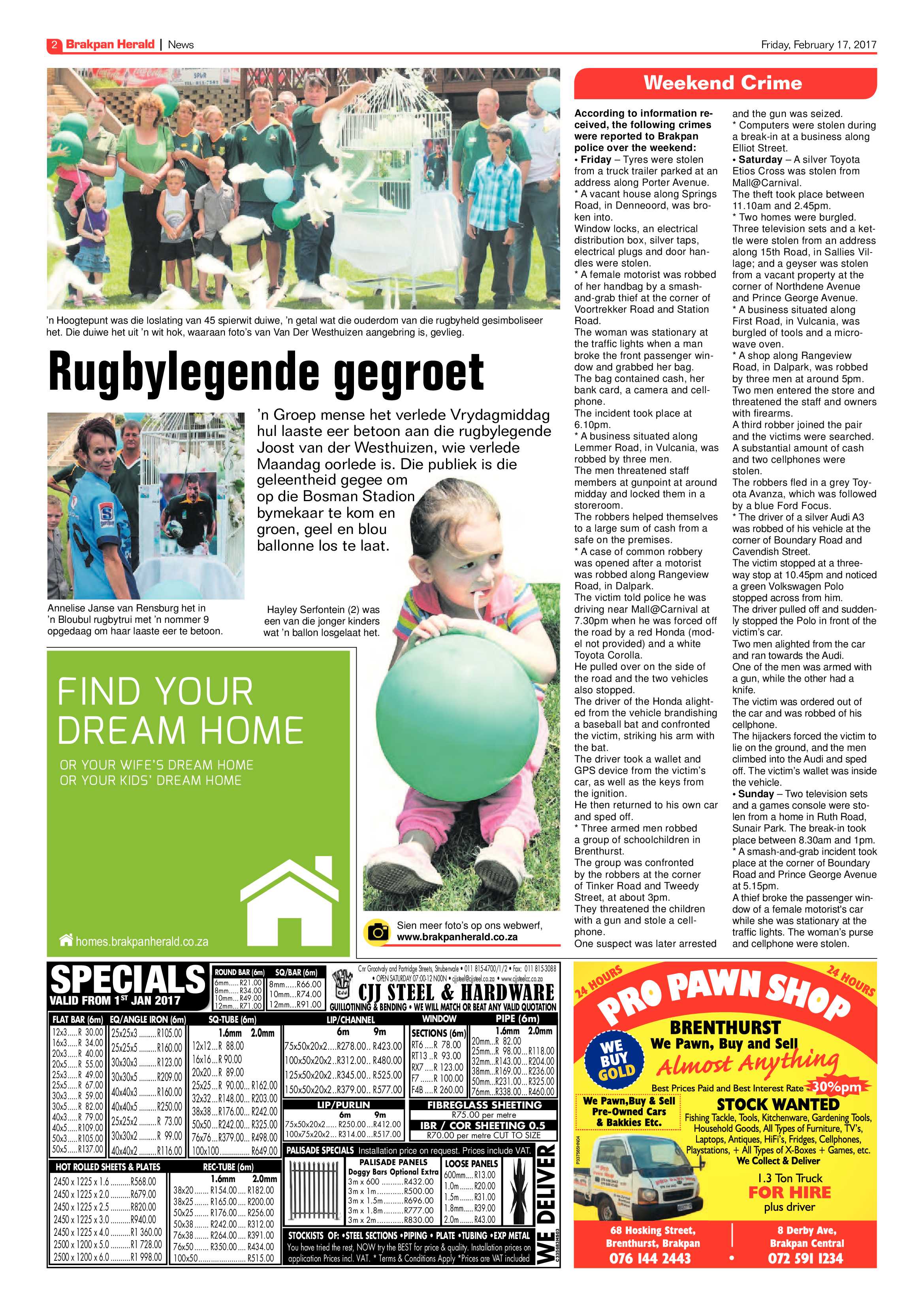 Brakpan Herald 17 February 2017 page 2