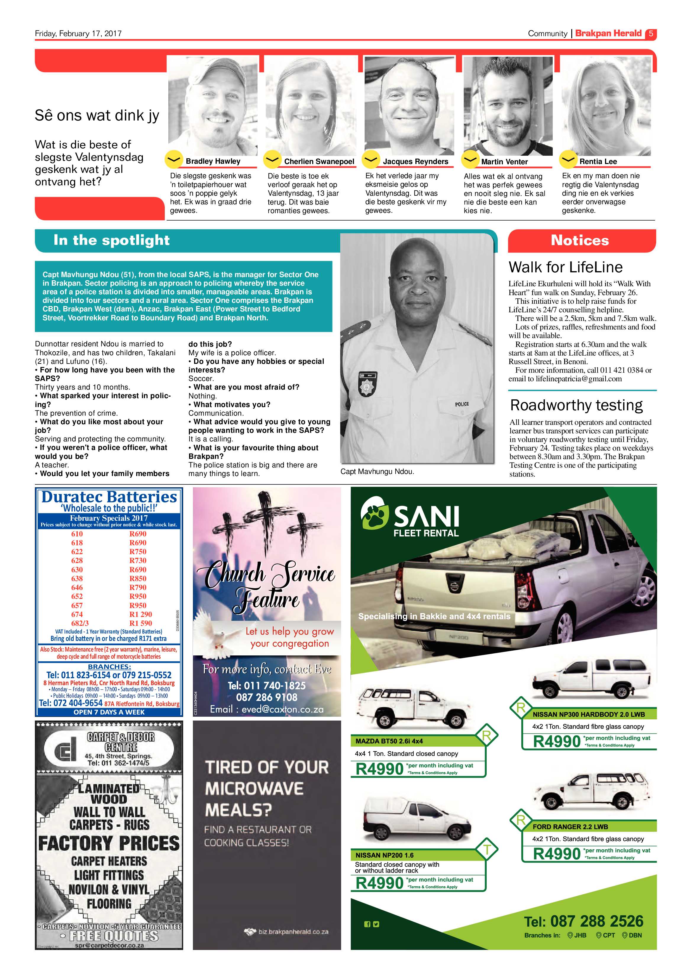 Brakpan Herald 17 February 2017 page 5