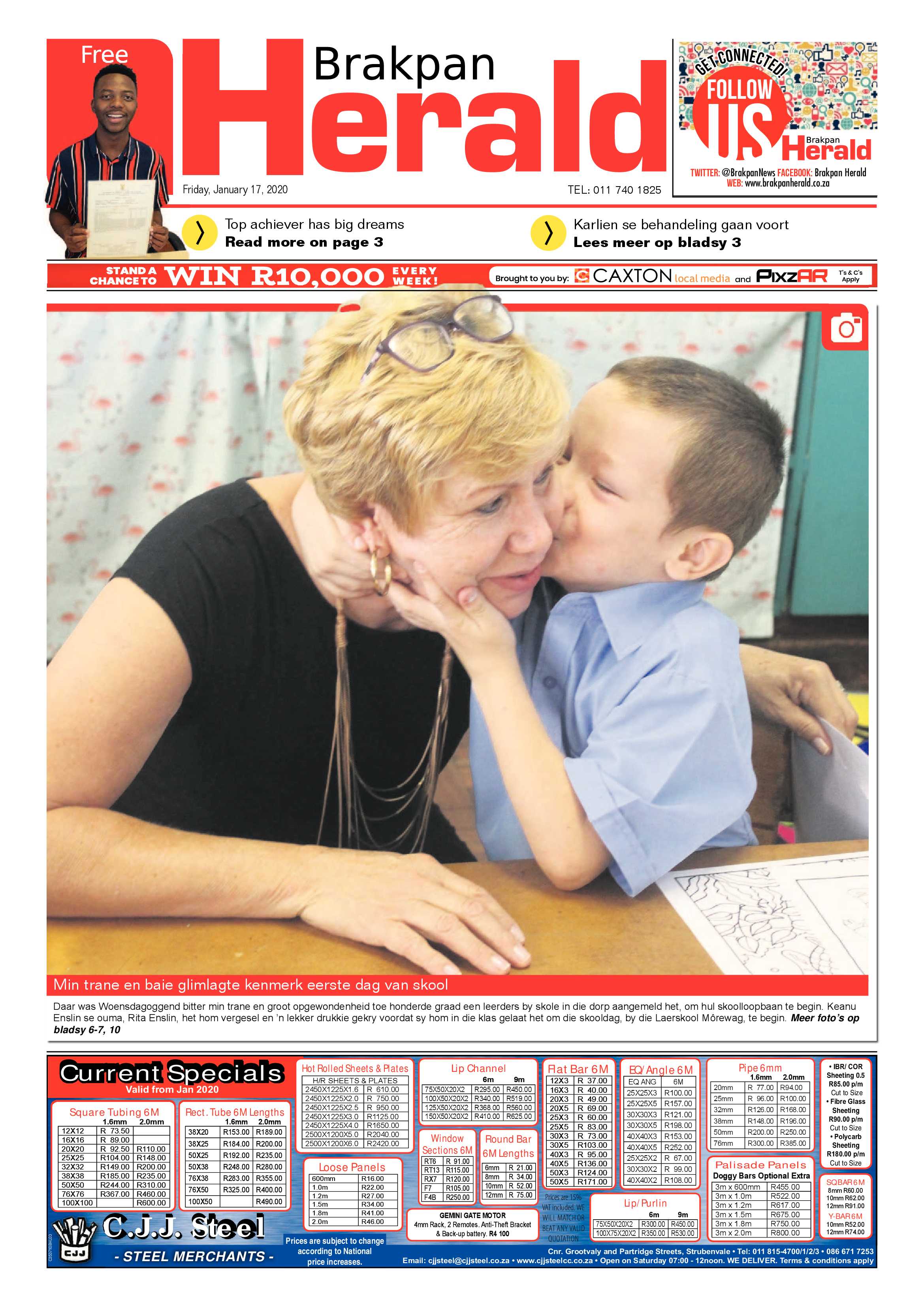 Brakpan Herald 17 January 2020 page 1