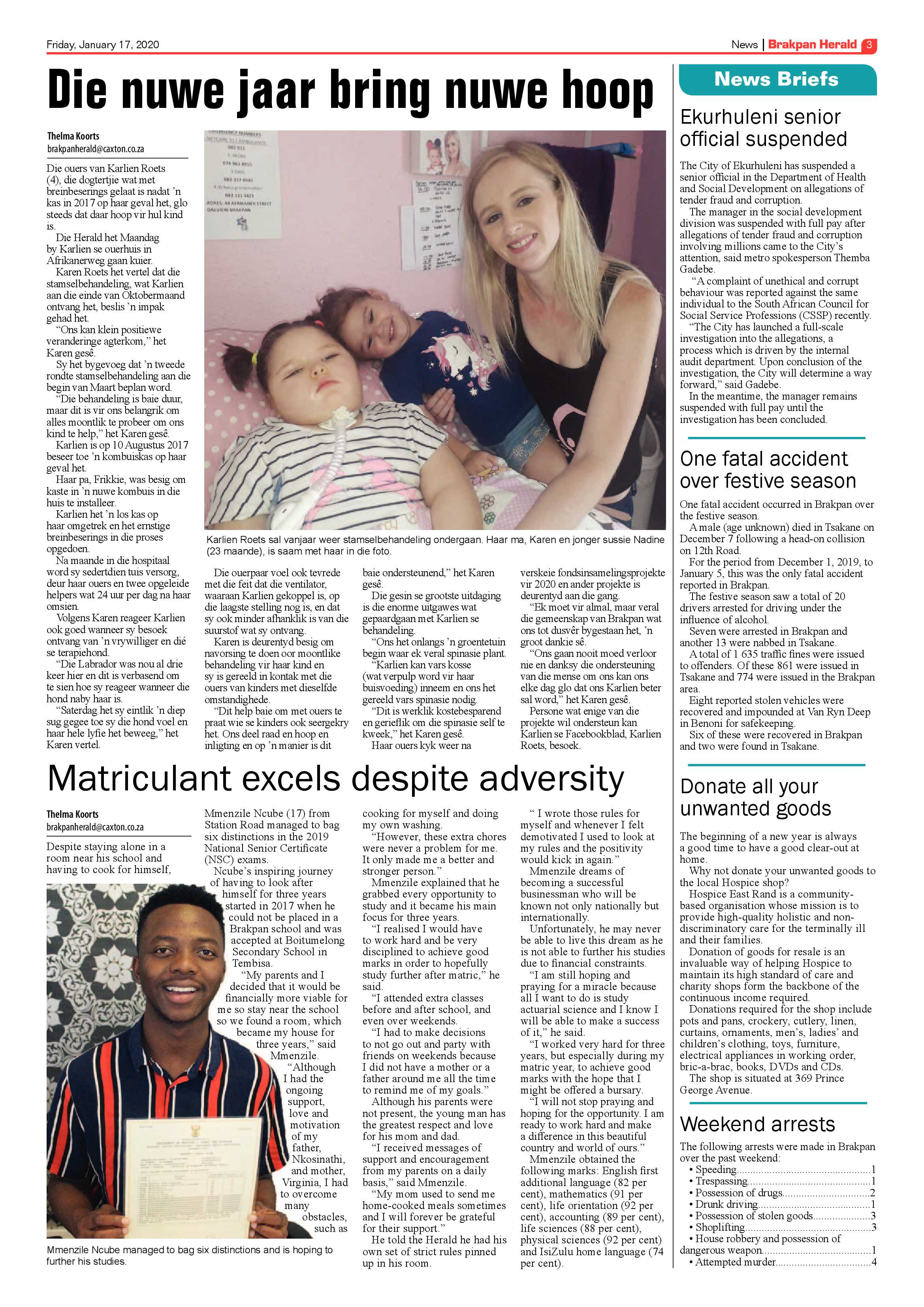 Brakpan Herald 17 January 2020 page 3