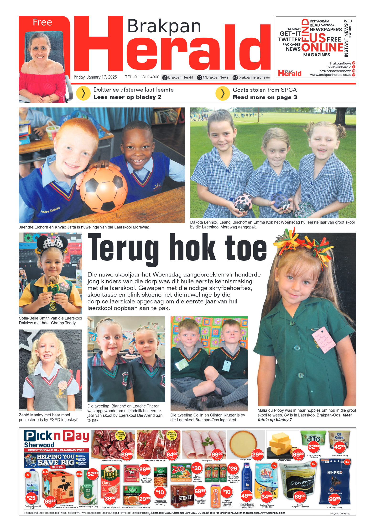 Brakpan Herald 17 January 2025 page 1