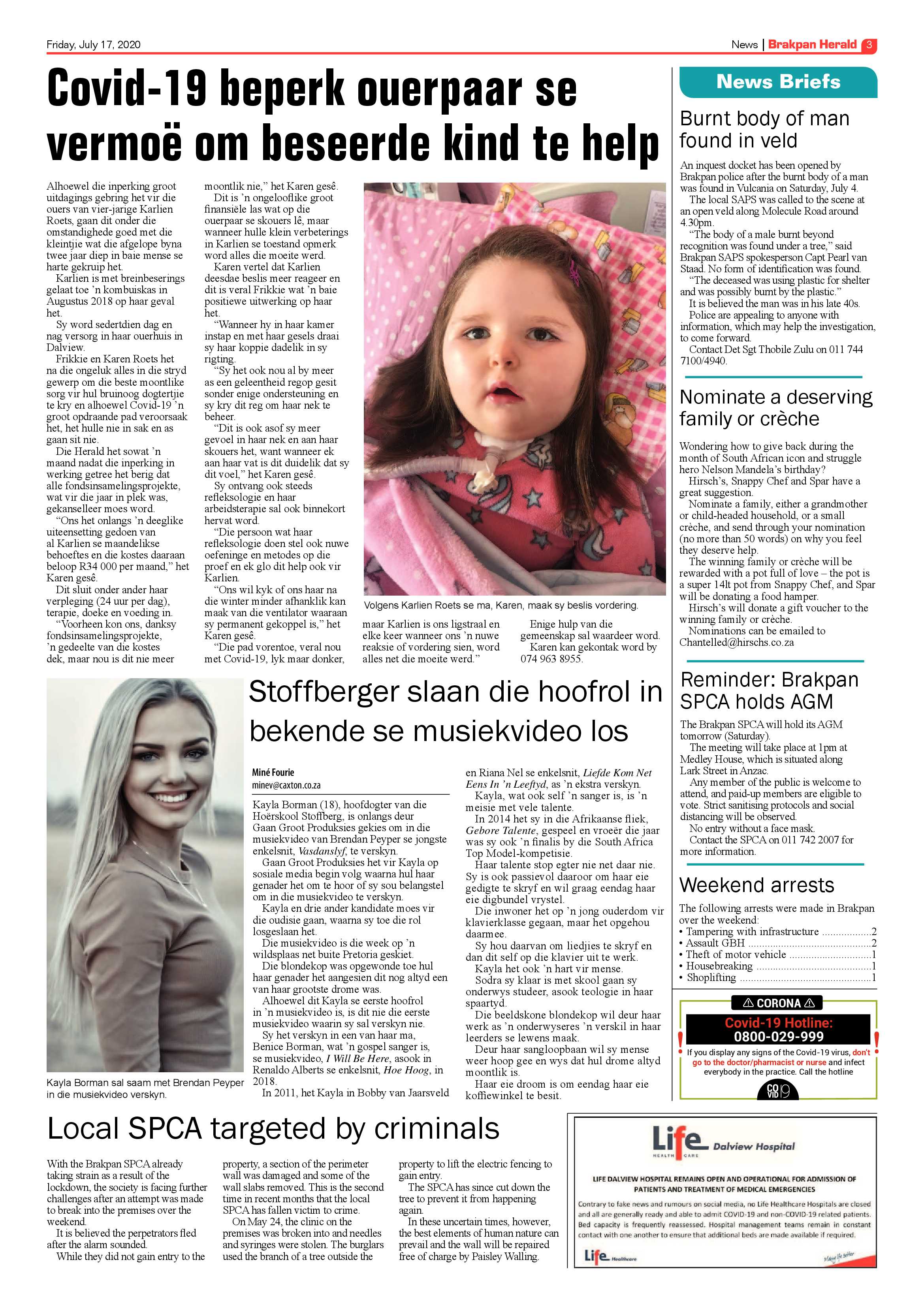 Brakpan Herald 17 July 2020 page 3