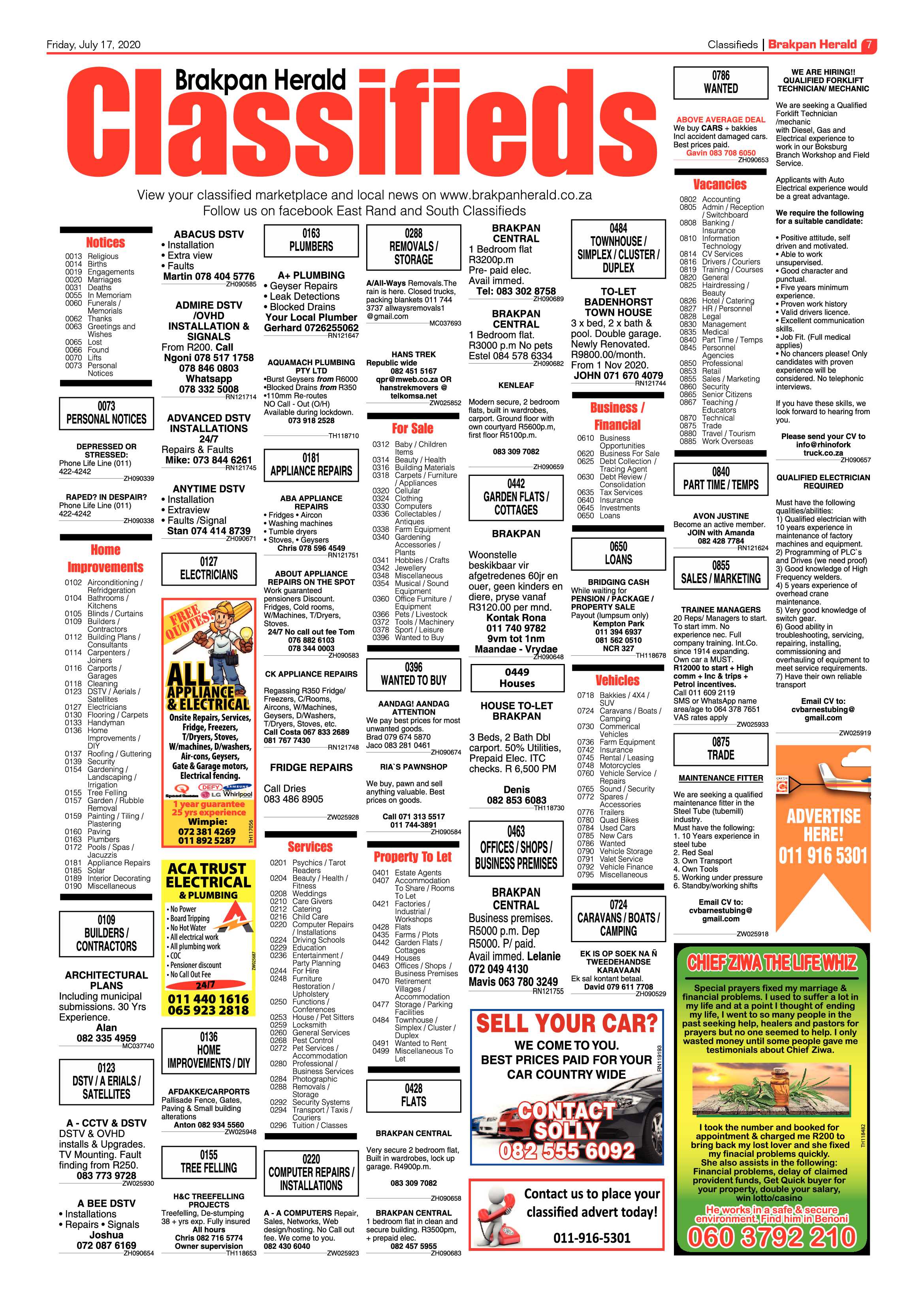 Brakpan Herald 17 July 2020 page 7