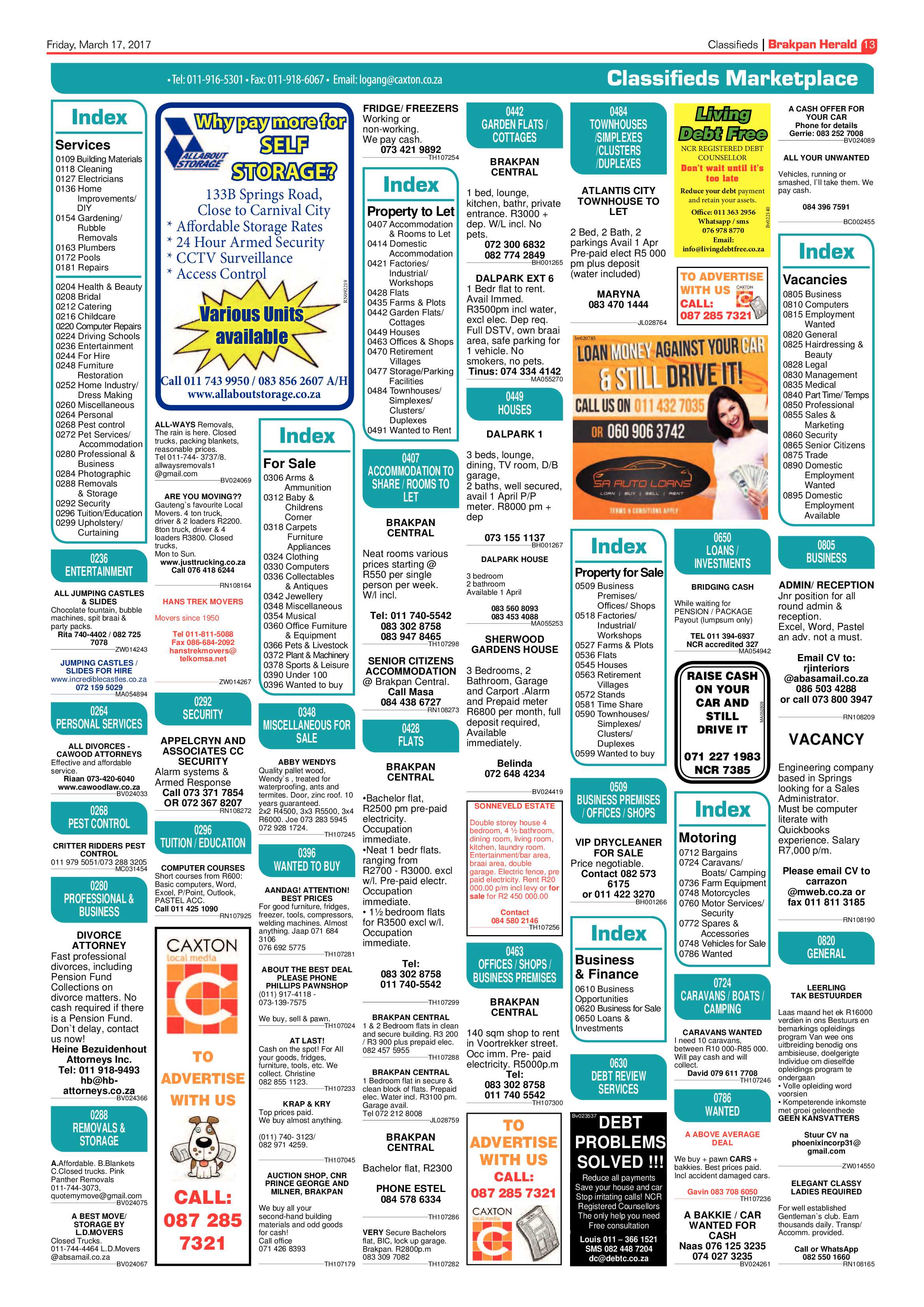 Brakpan Herald 17 March 2017 page 13