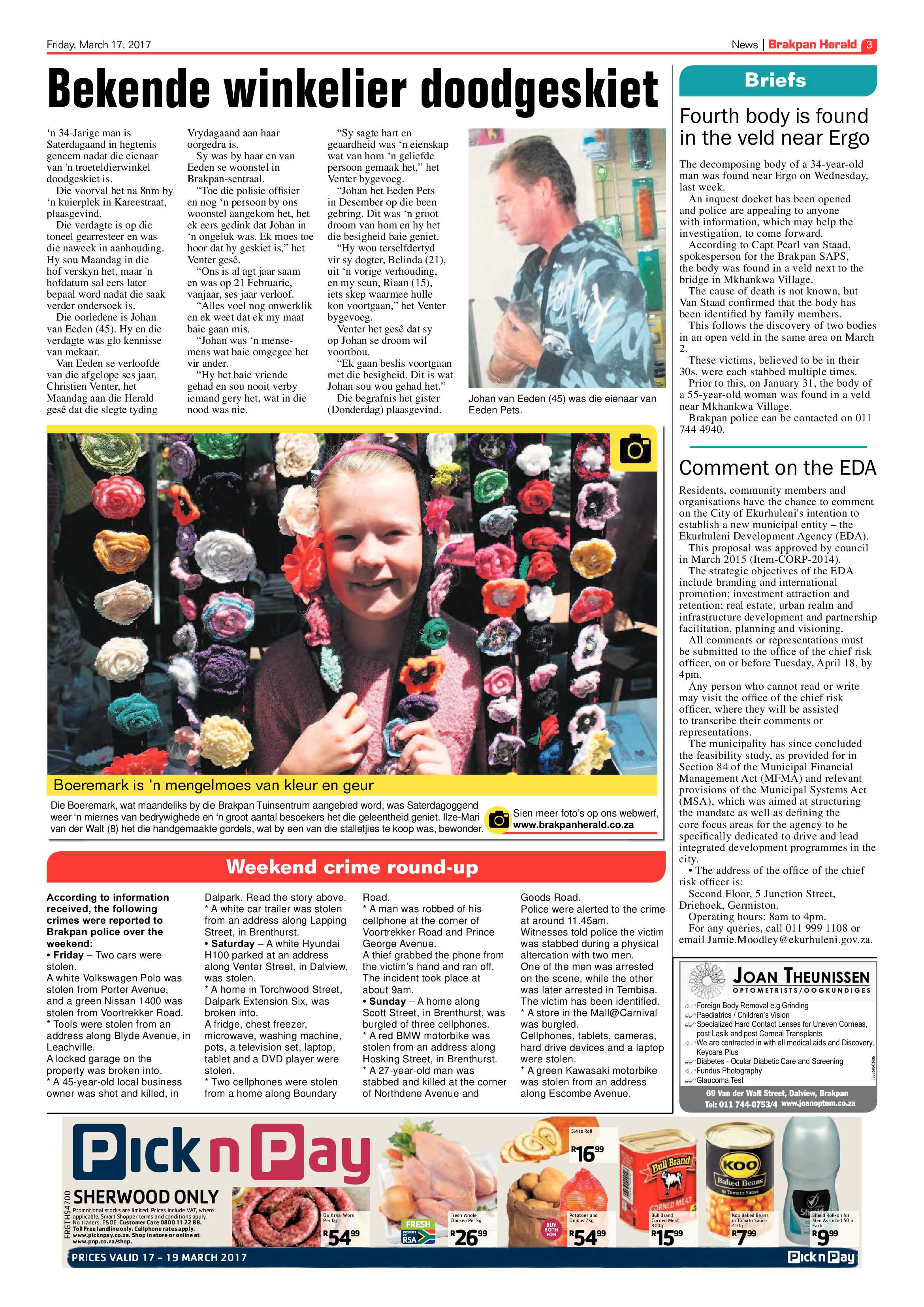 Brakpan Herald 17 March 2017 page 3