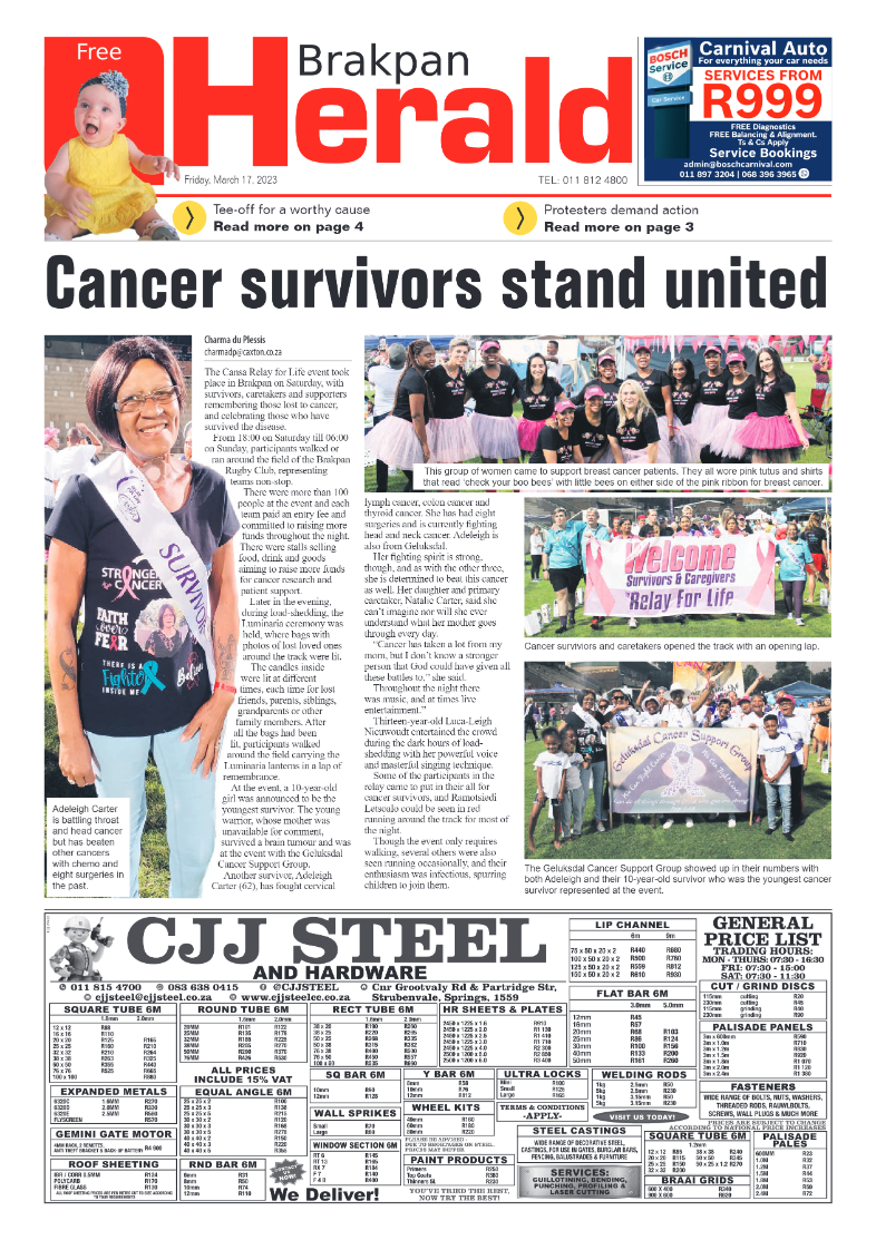 Brakpan Herald 17 March 2022 page 1