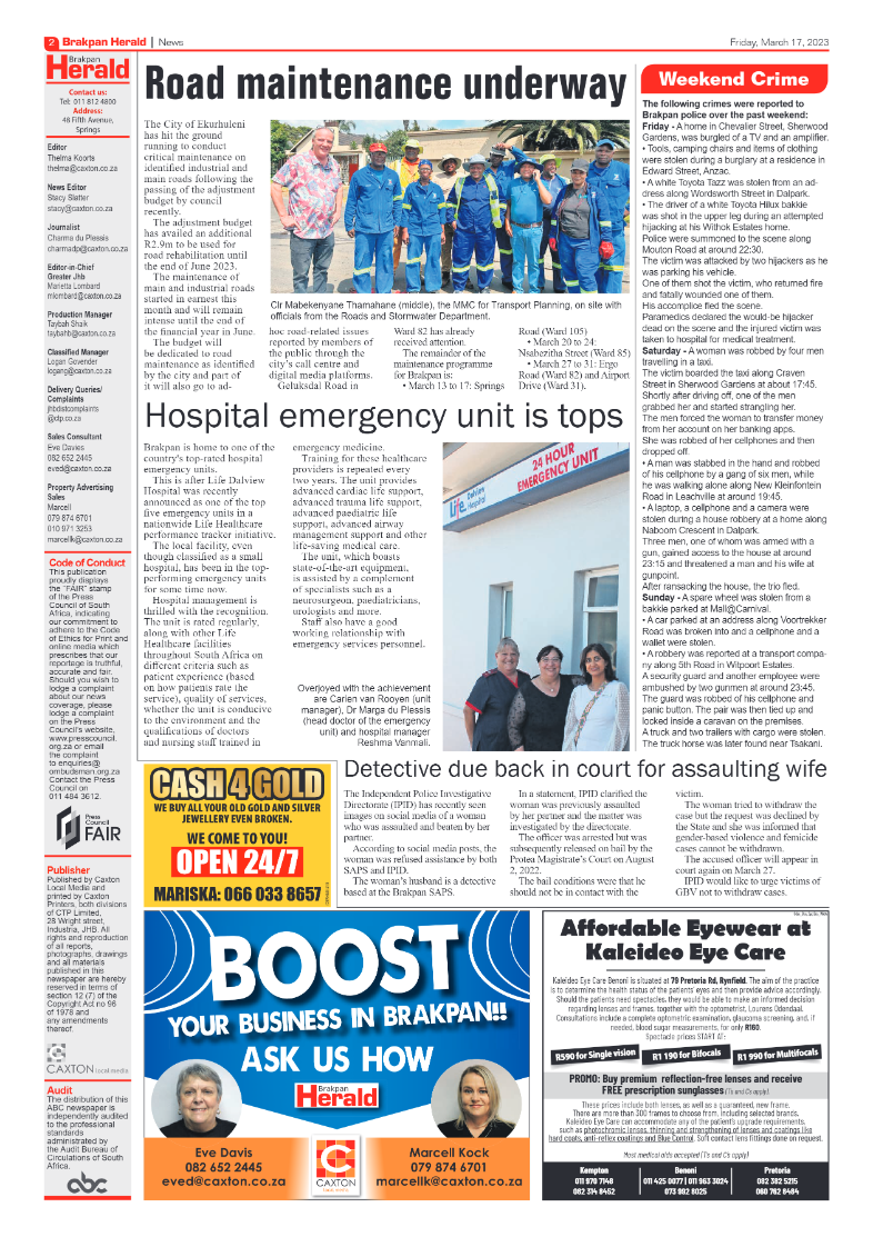 Brakpan Herald 17 March 2022 page 2