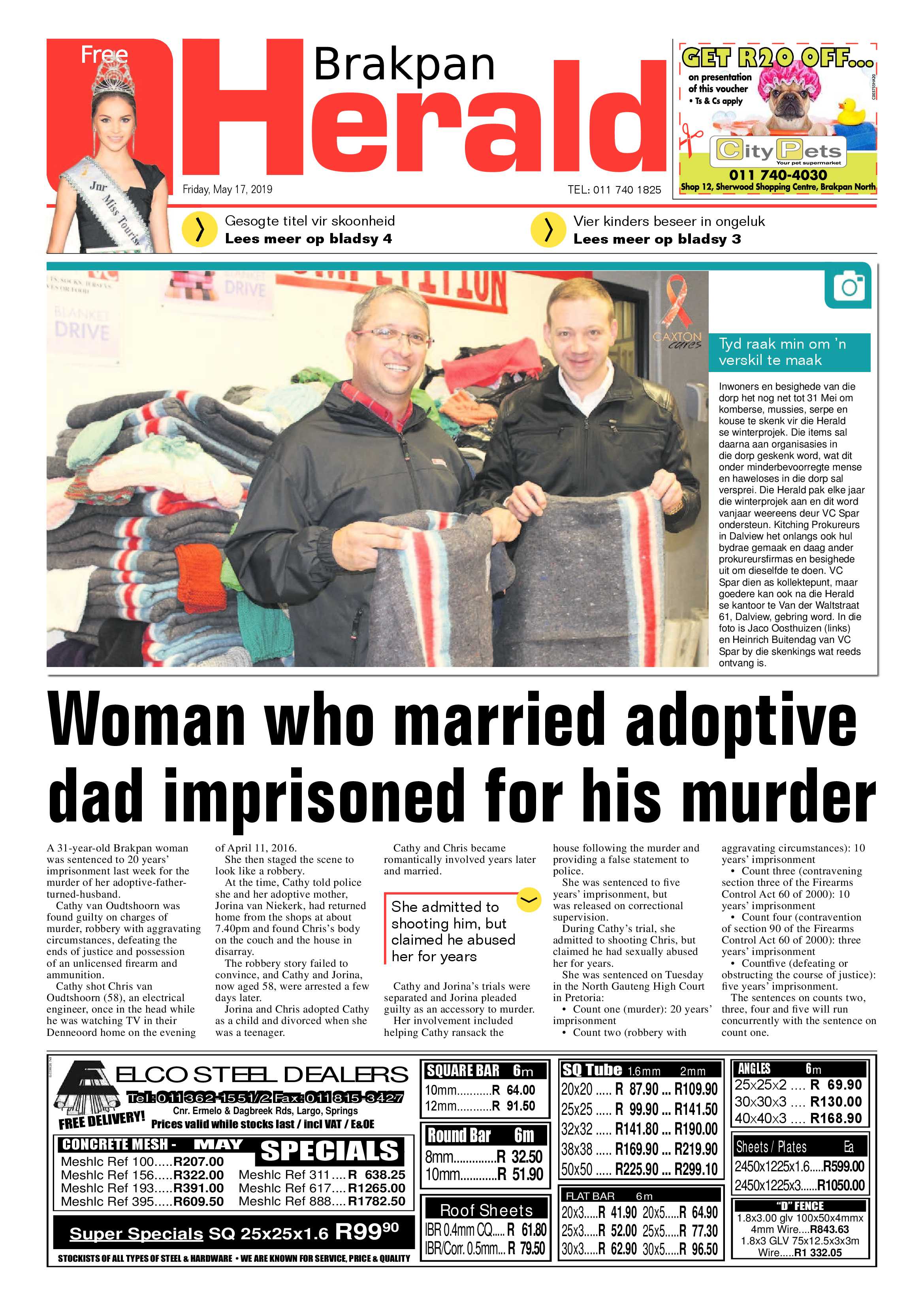 Brakpan Herald 17 May 2019 page 1