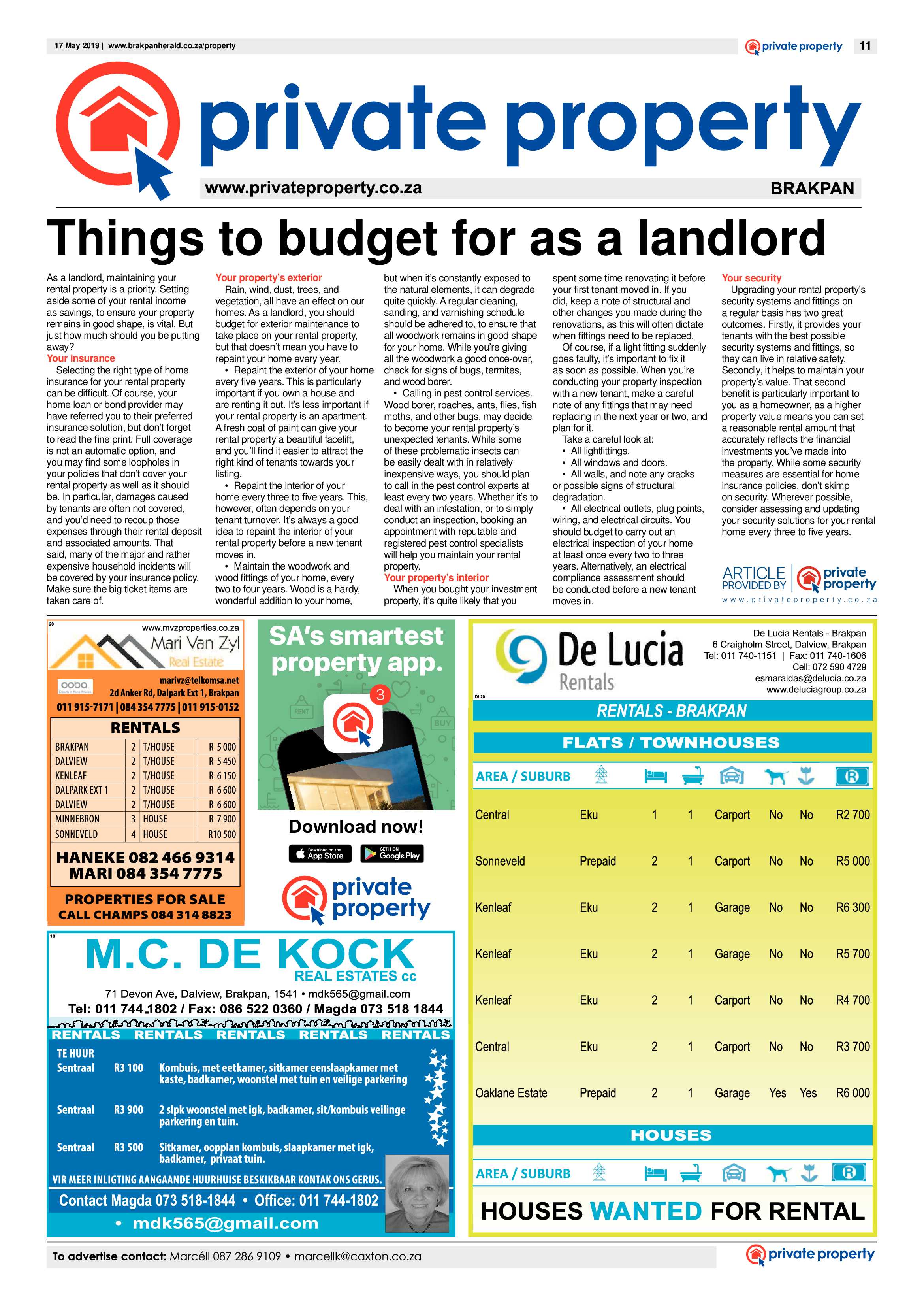 Brakpan Herald 17 May 2019 page 11