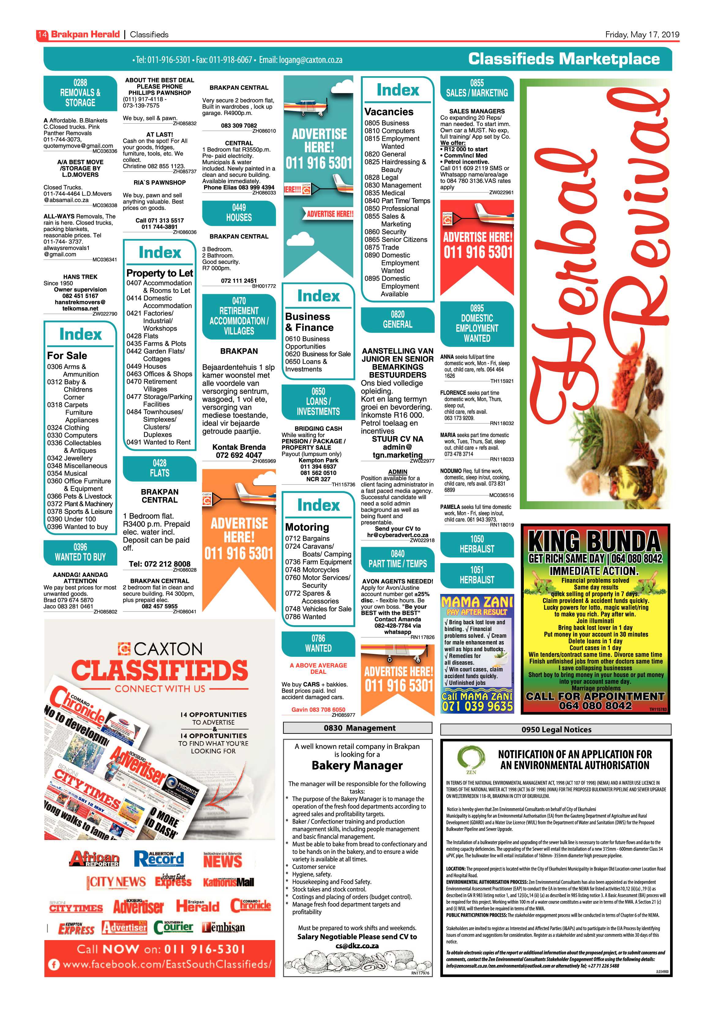 Brakpan Herald 17 May 2019 page 14