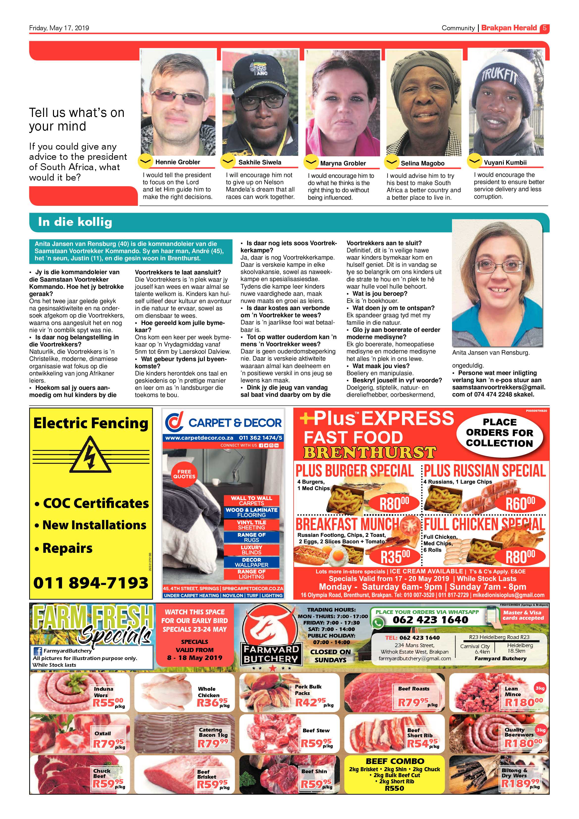 Brakpan Herald 17 May 2019 page 5