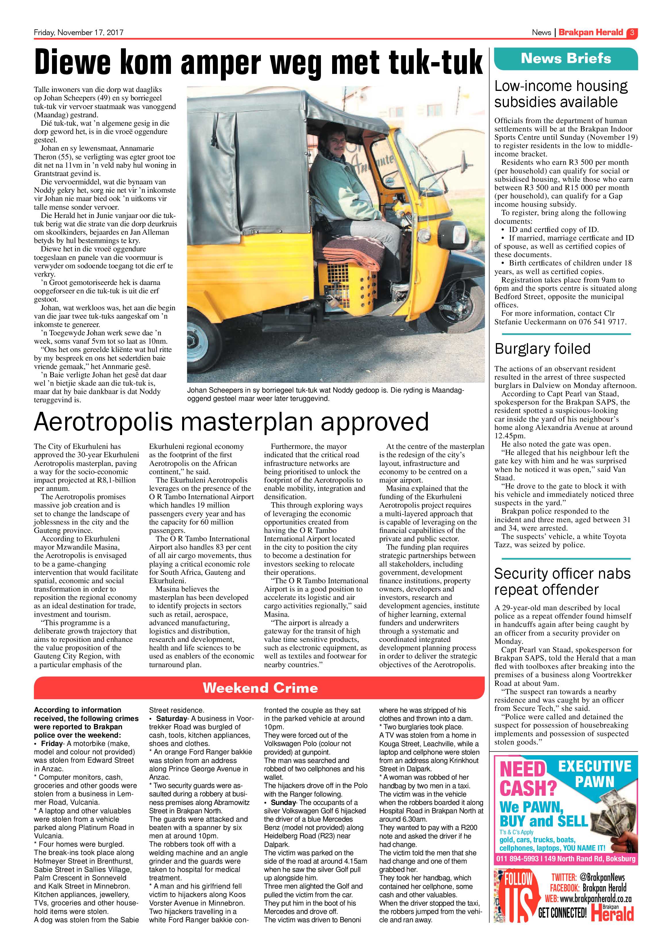 Brakpan Herald 17 November 2017 page 3