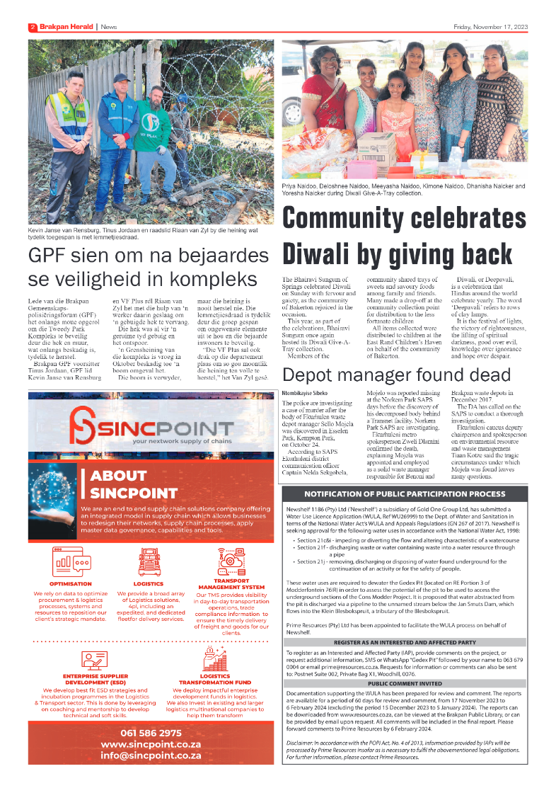 Brakpan Herald 17 November 2023 page 2