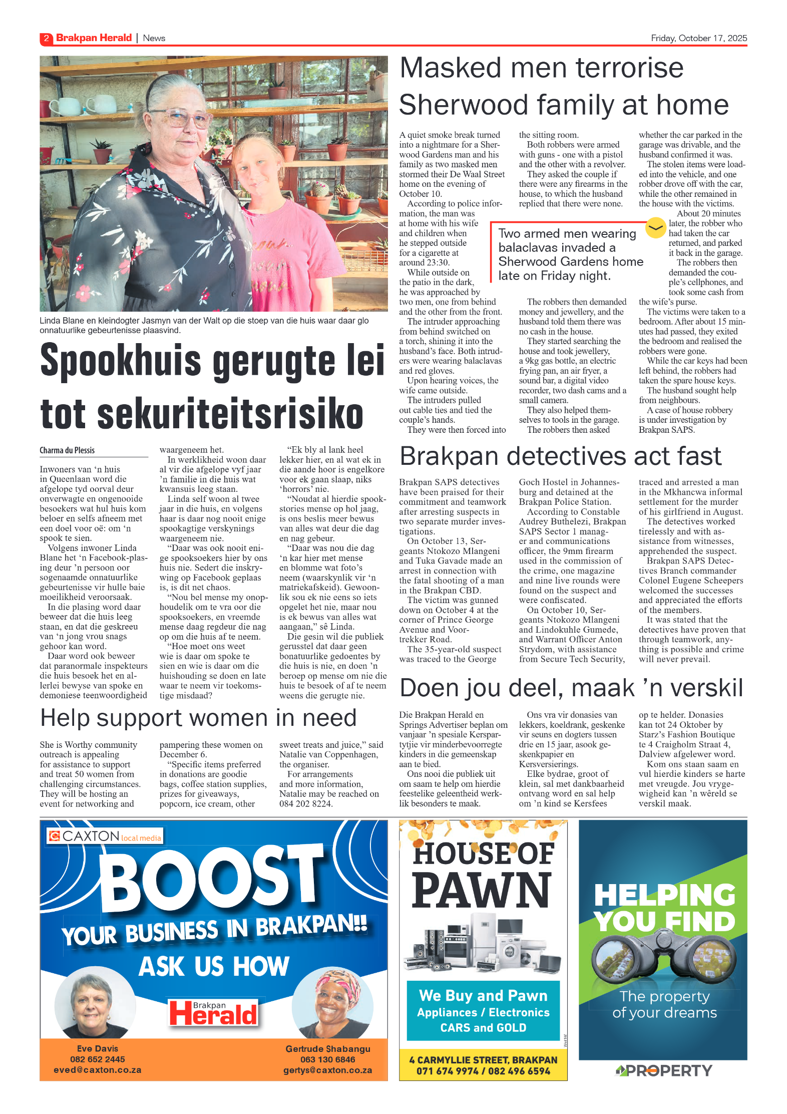 Brakpan Herald 17 October 2025 page 2