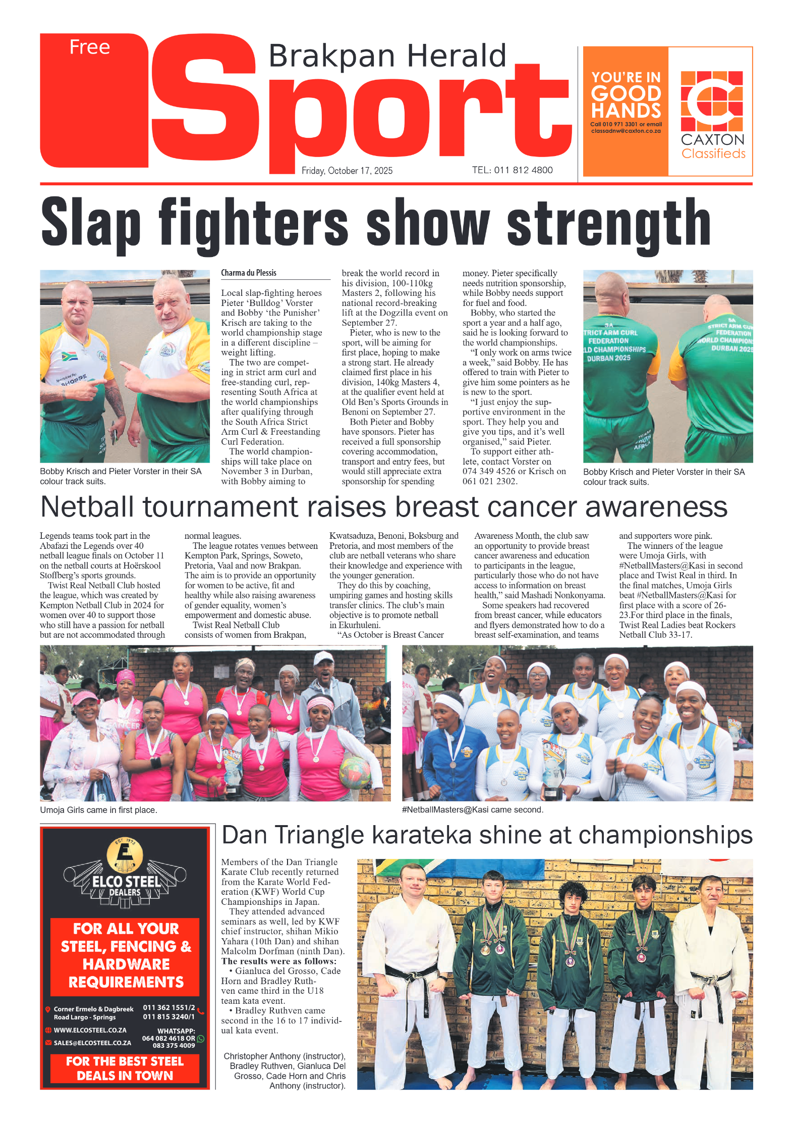 Brakpan Herald 17 October 2025 page 8