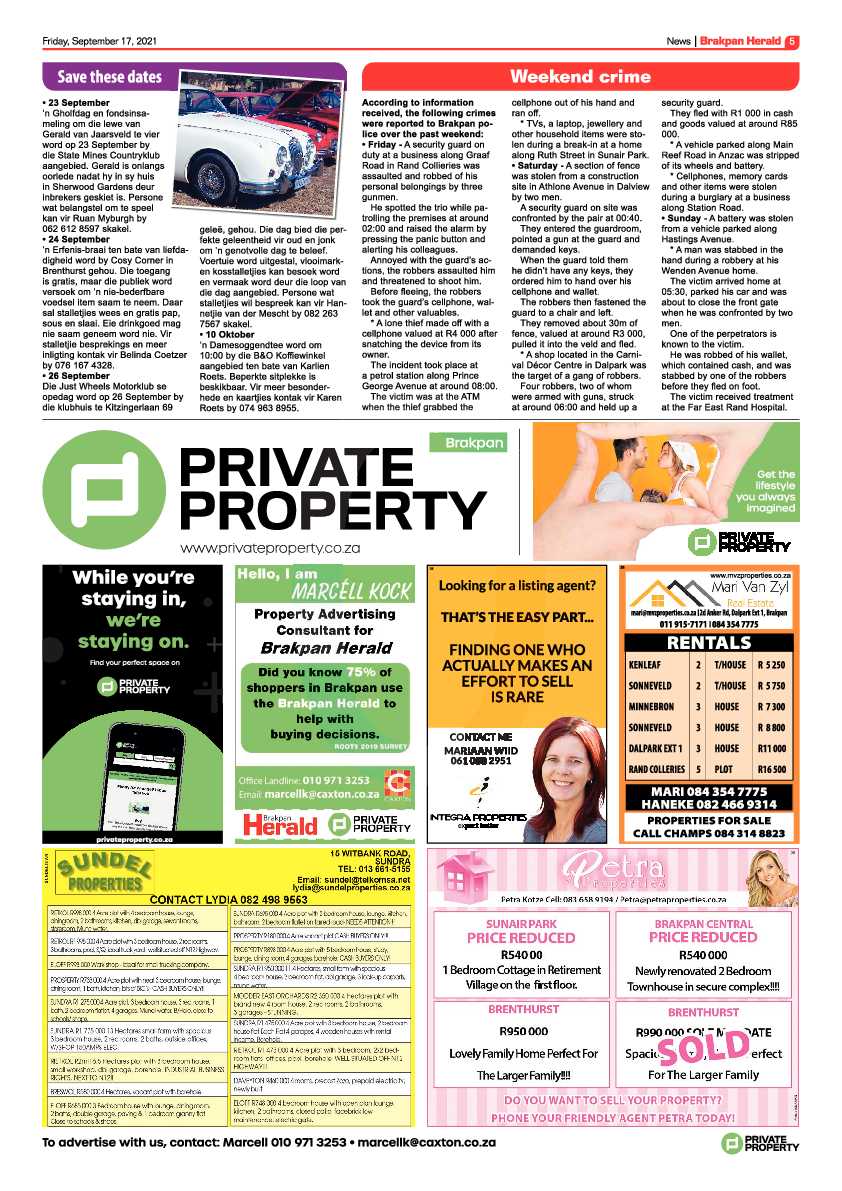 Brakpan Herald 17 September 2021 page 5