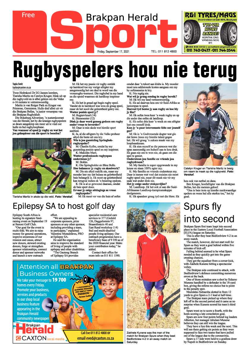 Brakpan Herald 17 September 2021 page 8