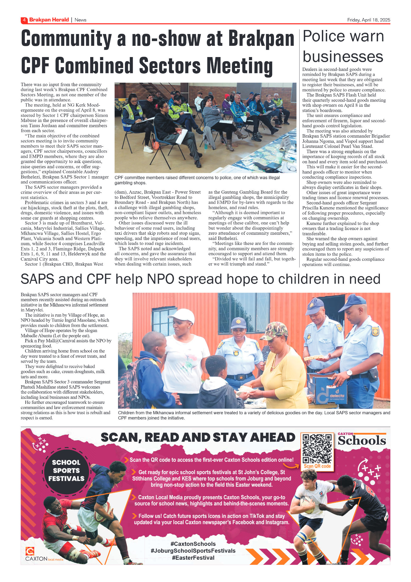 Brakpan Herald 18 April 2025 page 4