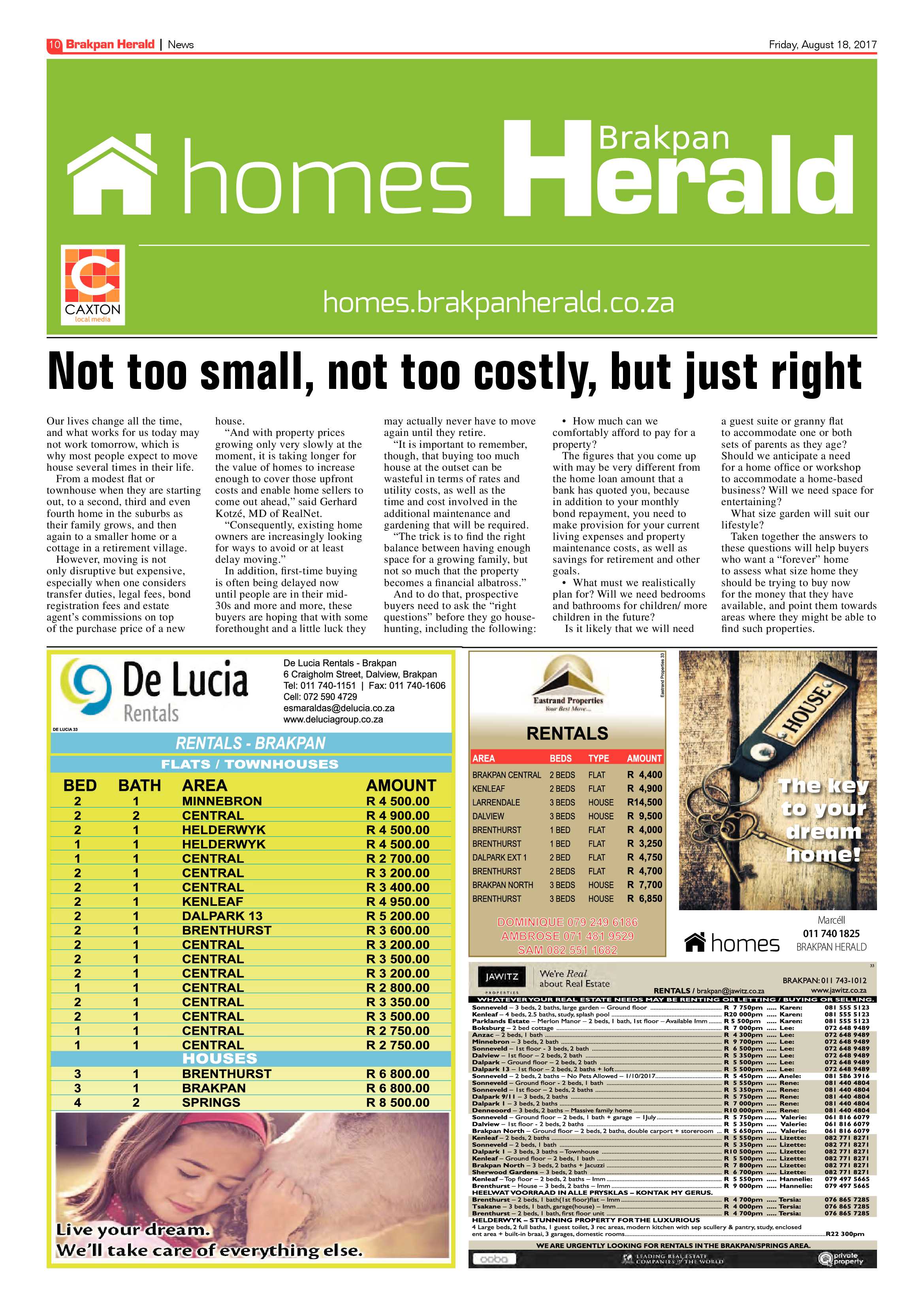 Brakpan Herald 18 August 2017 page 10