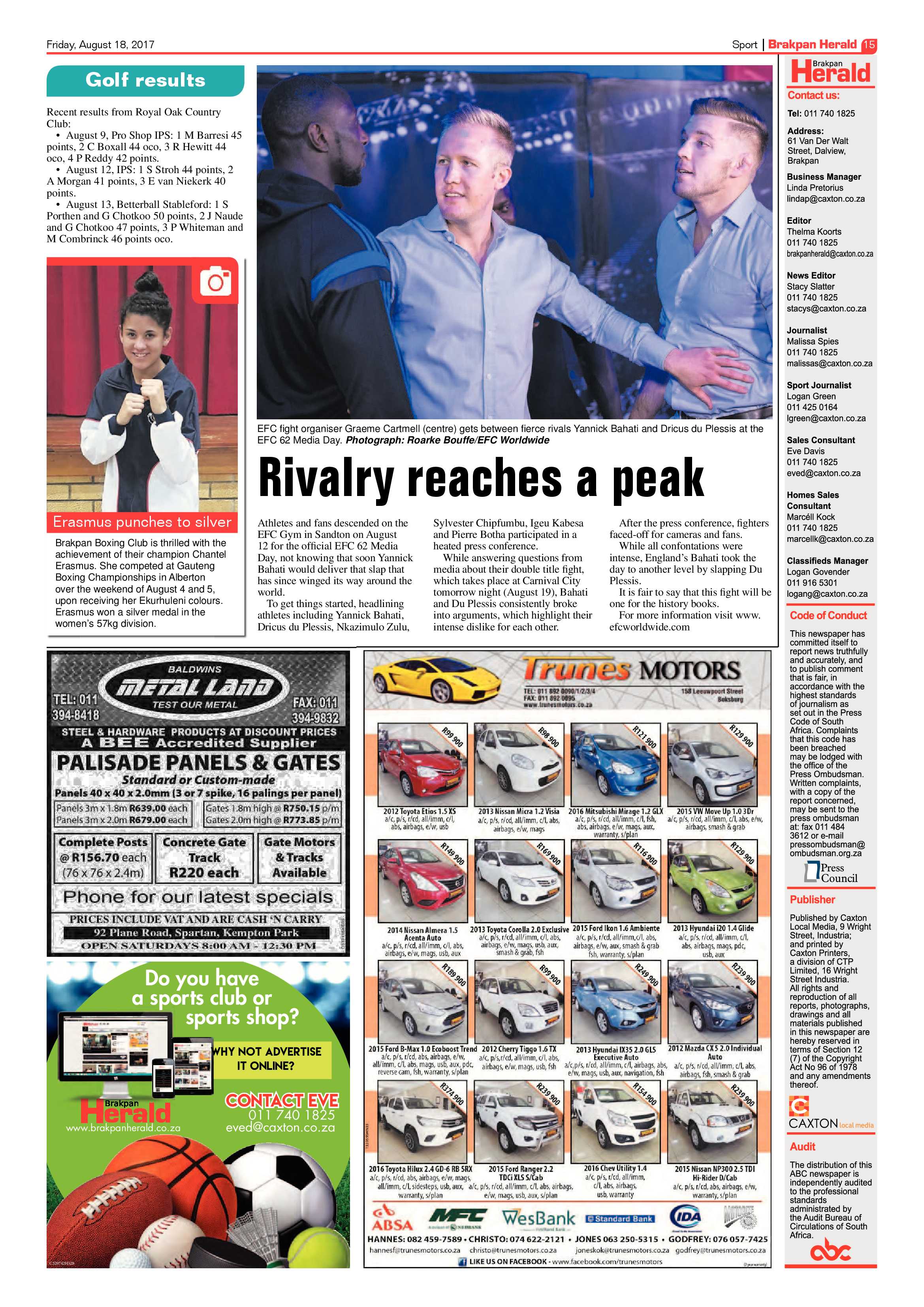 Brakpan Herald 18 August 2017 page 15
