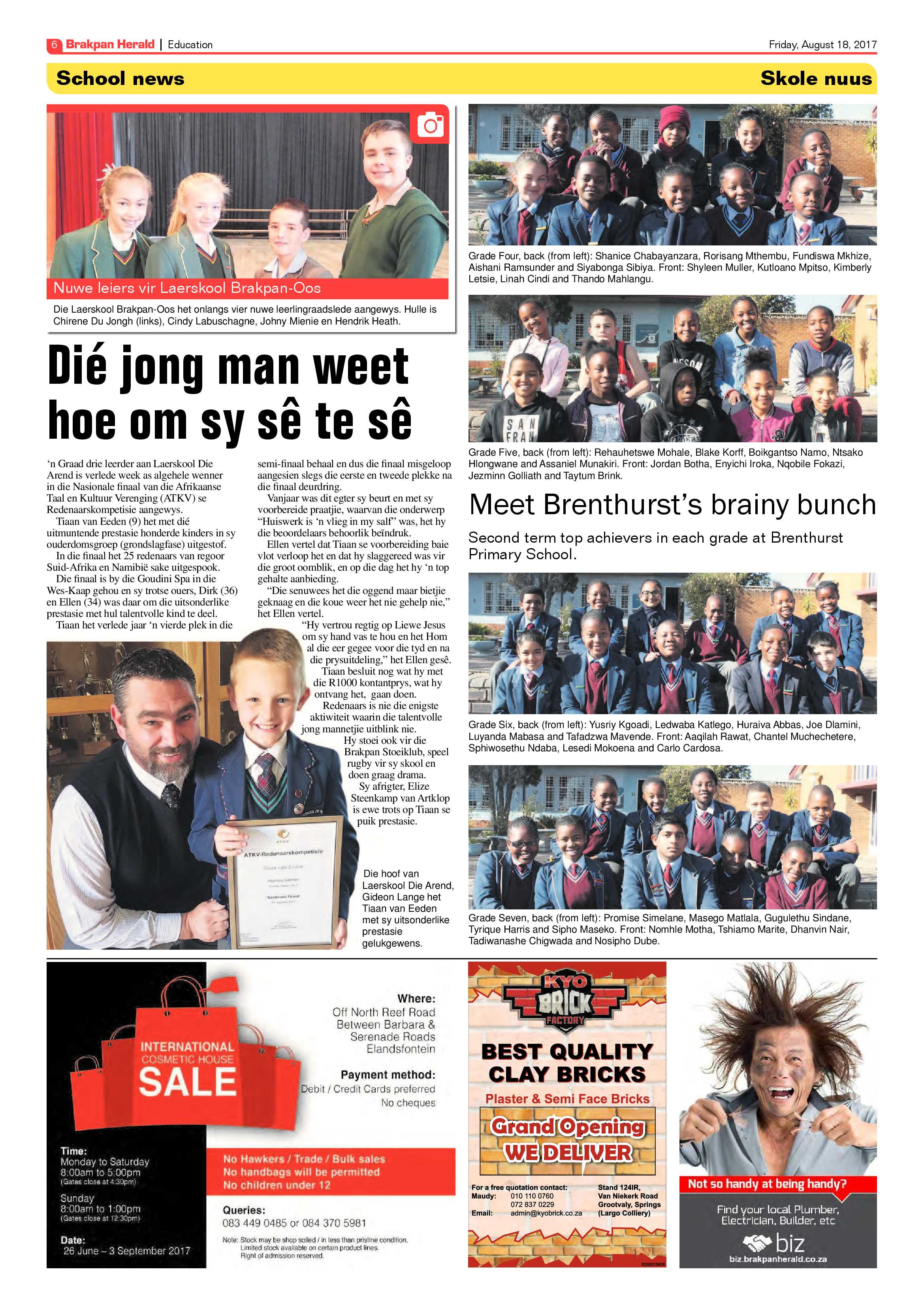 Brakpan Herald 18 August 2017 page 6