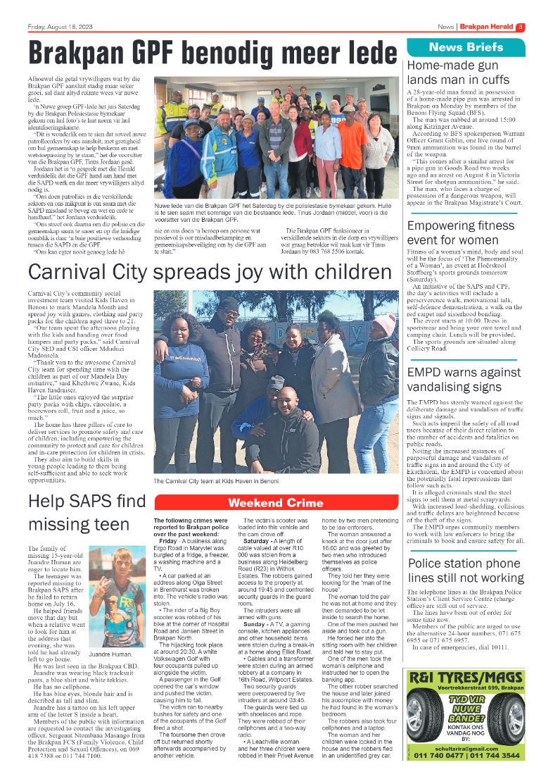 Brakpan Herald 18 August 2022 page 3