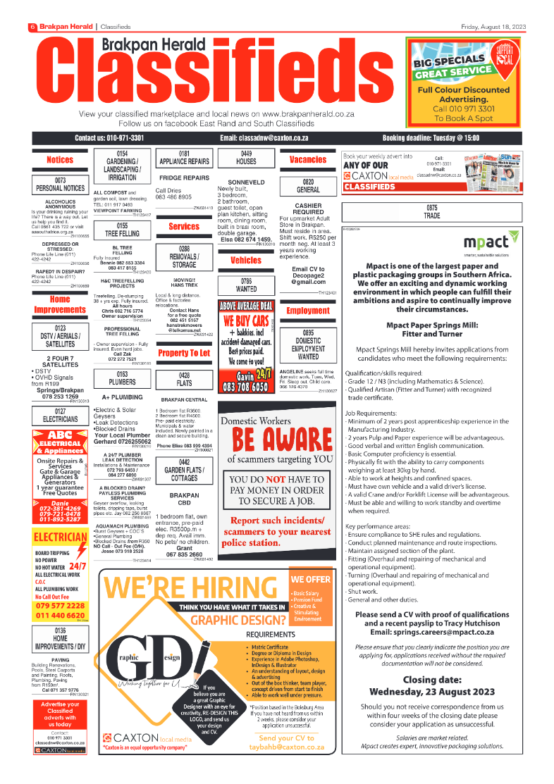 Brakpan Herald 18 August 2022 page 6