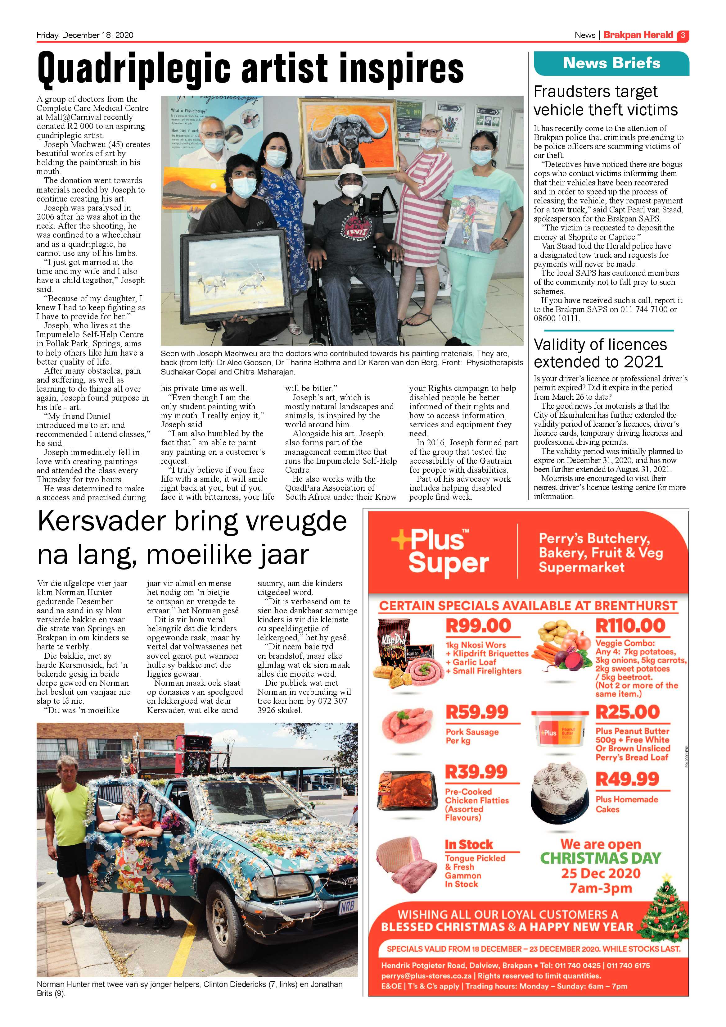 Brakpan Herald 18 December 2020 page 3