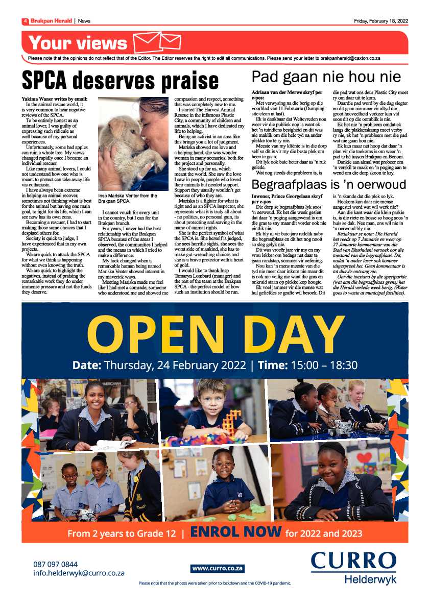 Brakpan Herald 18 February 2022 page 4
