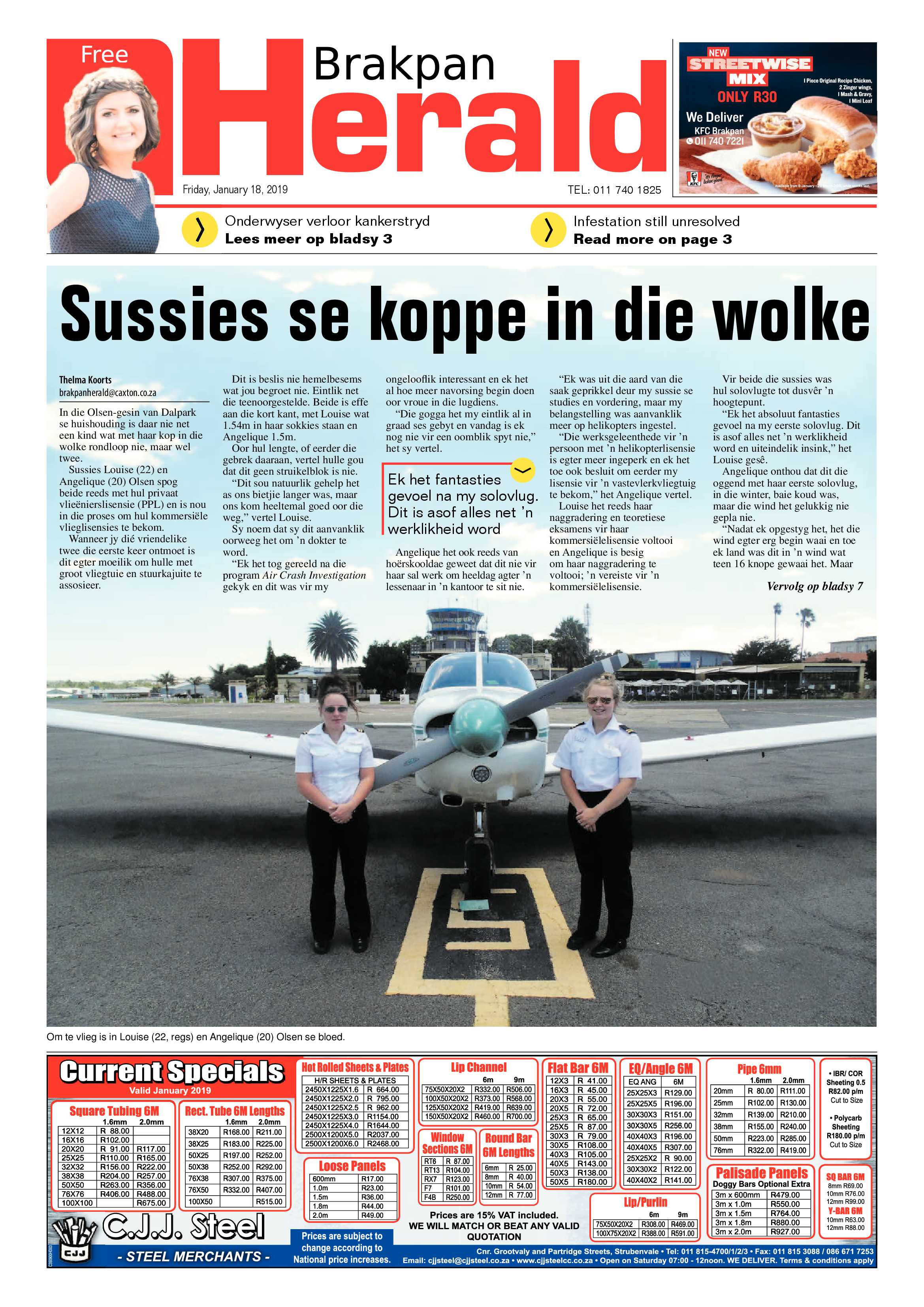 Brakpan Herald 18 January 2019 page 1