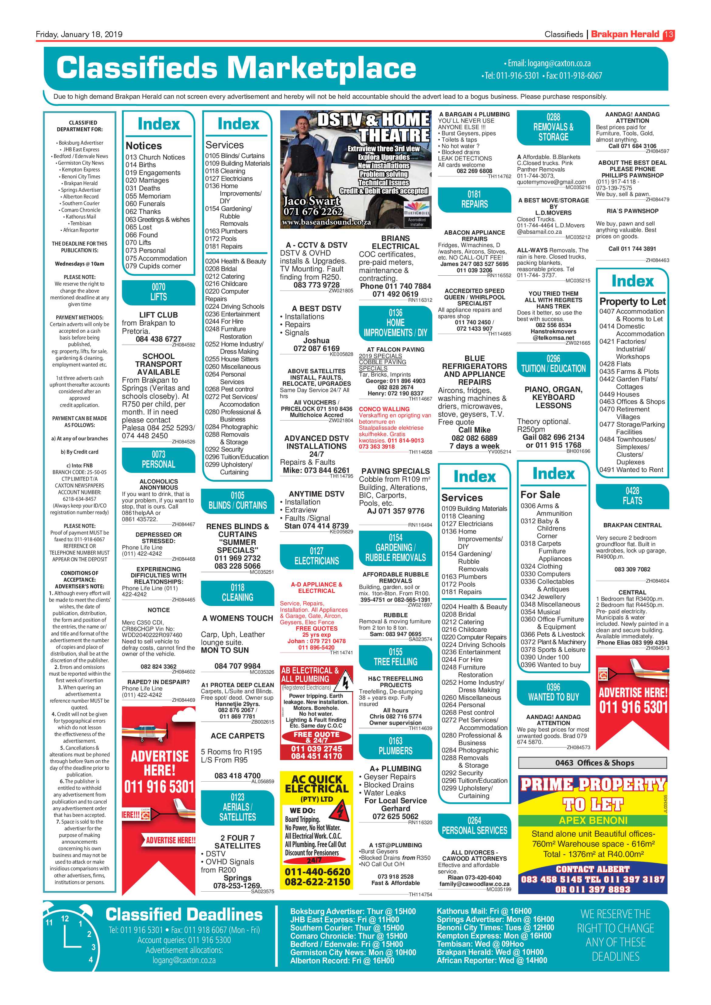 Brakpan Herald 18 January 2019 page 13