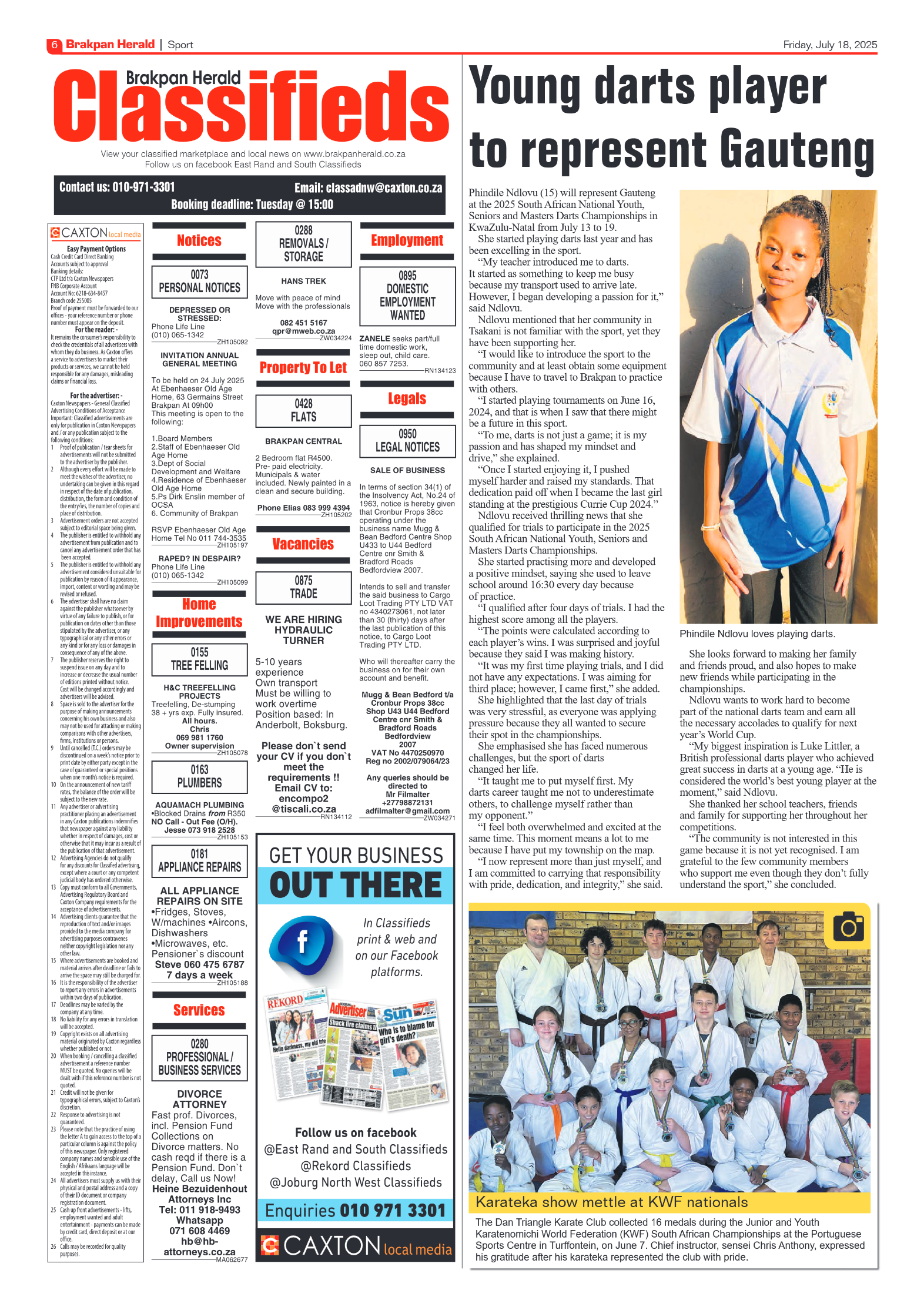 Brakpan Herald 18 July 2025 page 6