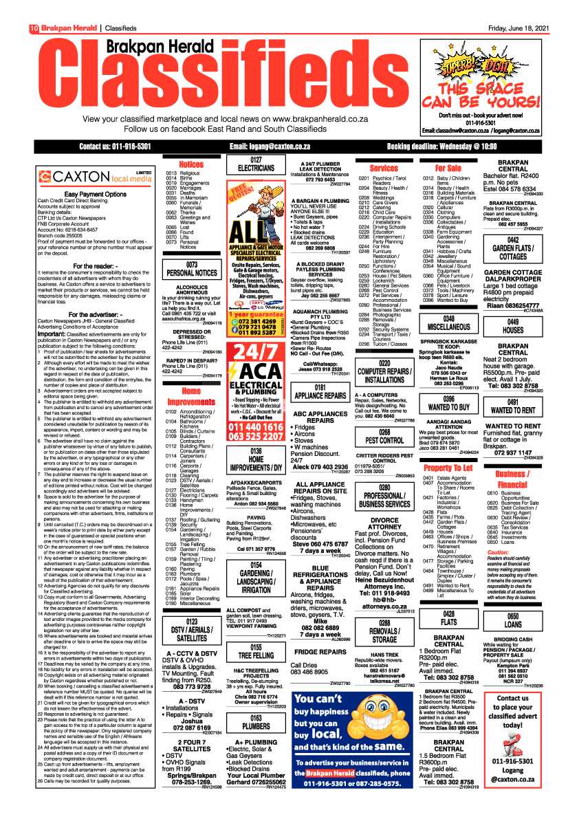 Brakpan Herald 18 June 2021 page 10