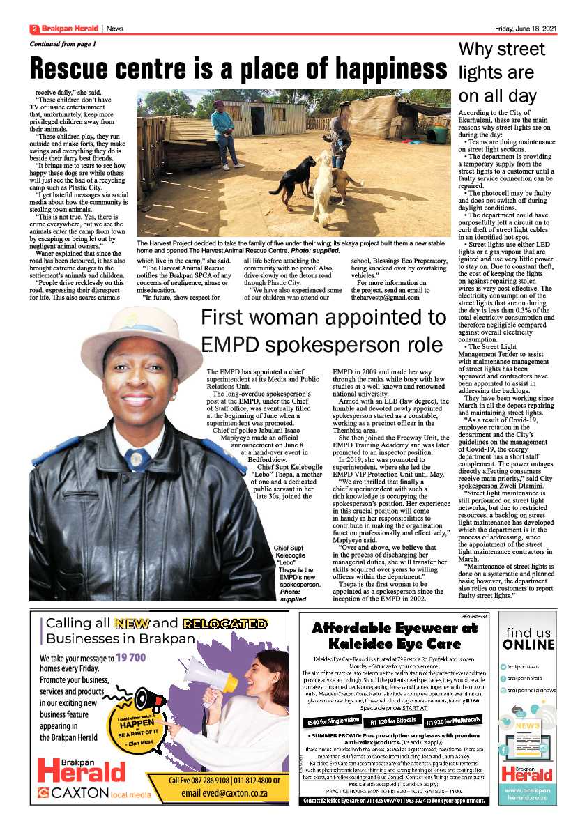 Brakpan Herald 18 June 2021 page 2