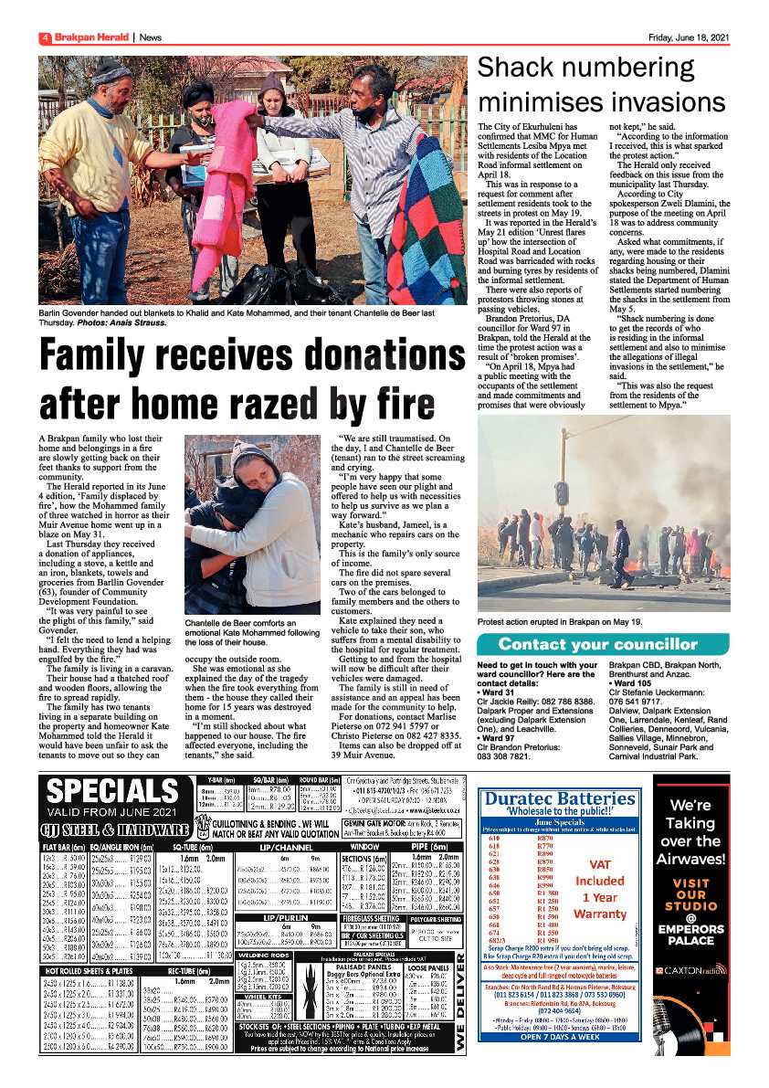 Brakpan Herald 18 June 2021 page 4
