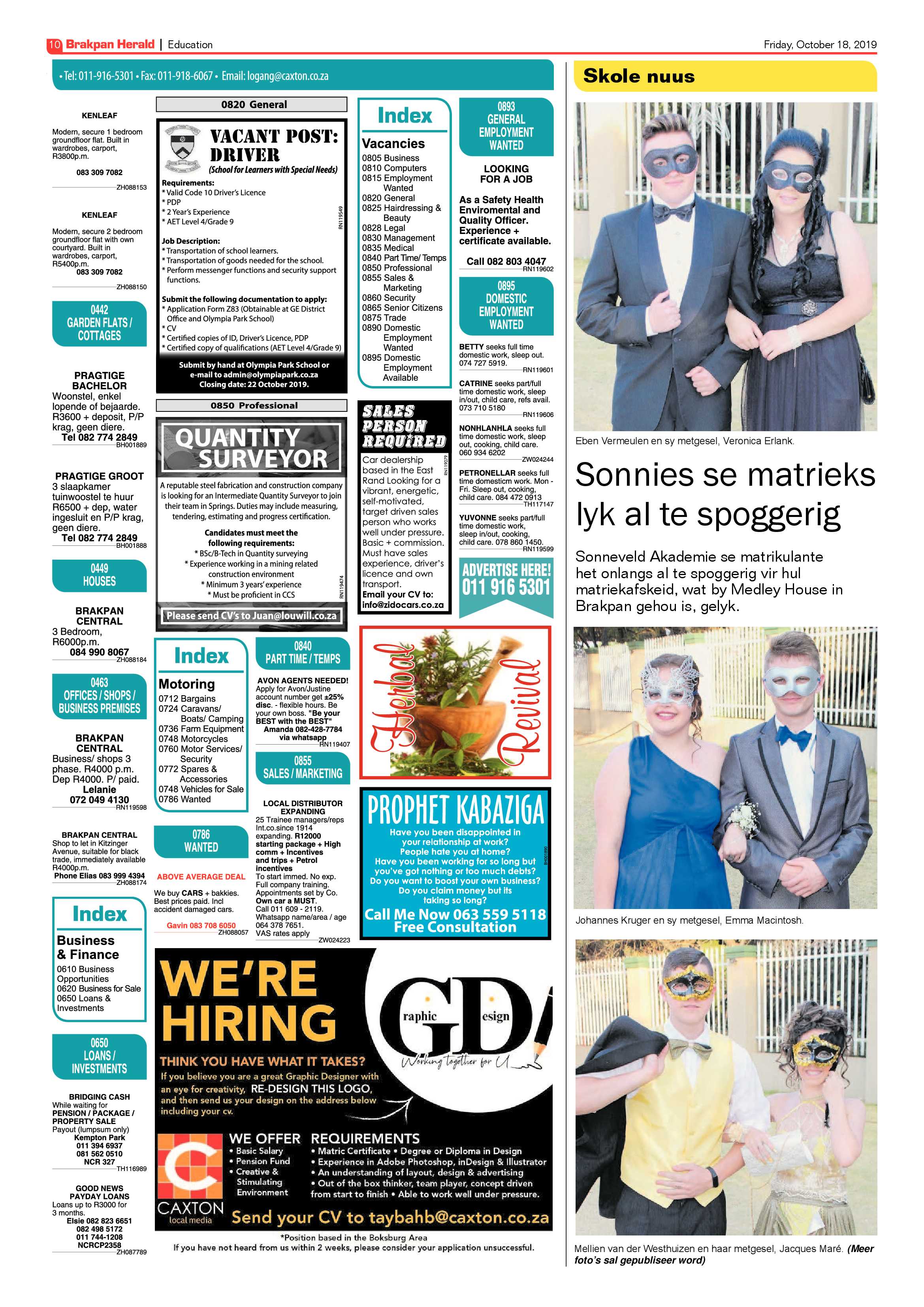 Brakpan Herald 18 October 2019 page 10